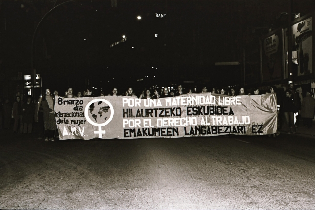 Martxoaren 8an Bilbon egin zen lehen manifestazioa, 1977an. Martxoaren 8an Bilbon egin zen lehen manifestazioa, 1977an.