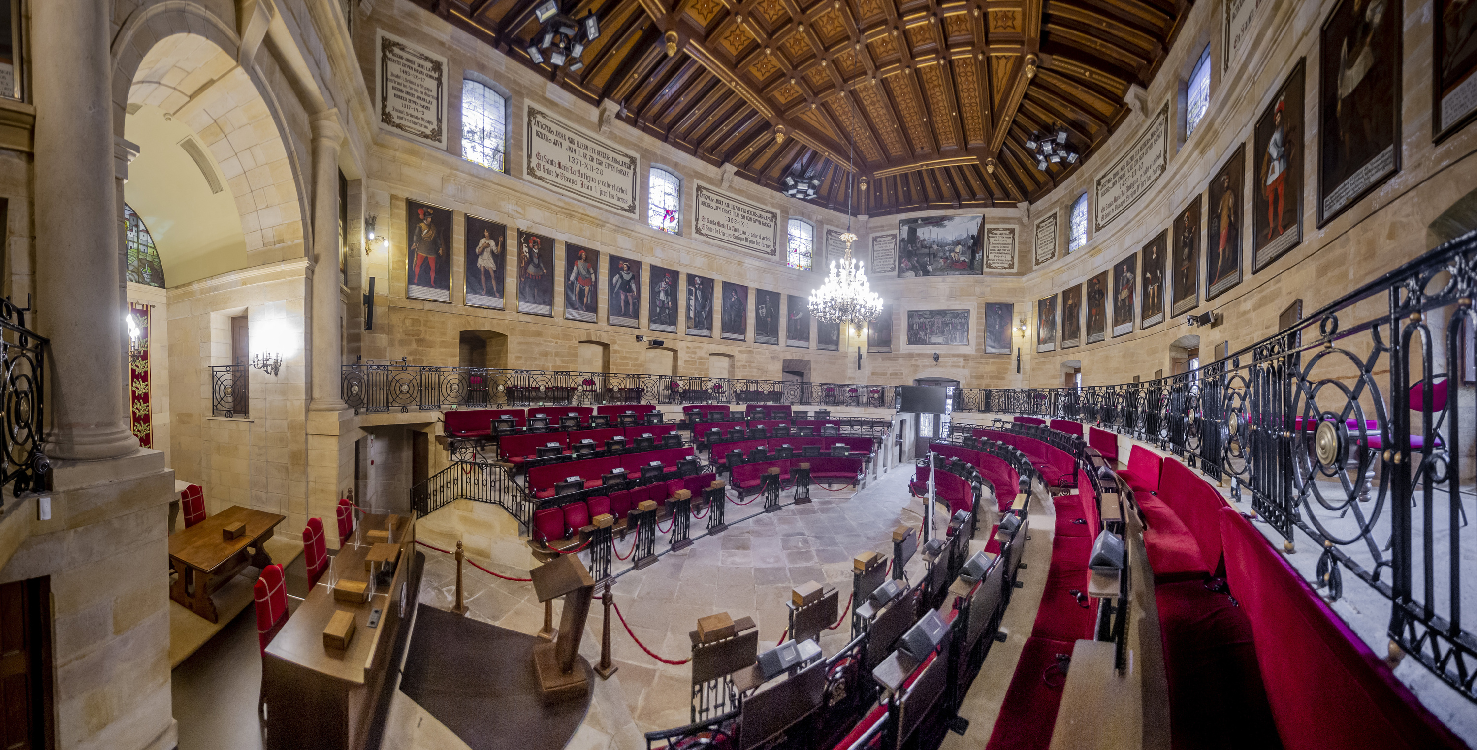 Gernika-Lumoko batzar etxeko bilkura aretoa, 2021eko irudi batean. ANDONI CANELLADA / FOKU