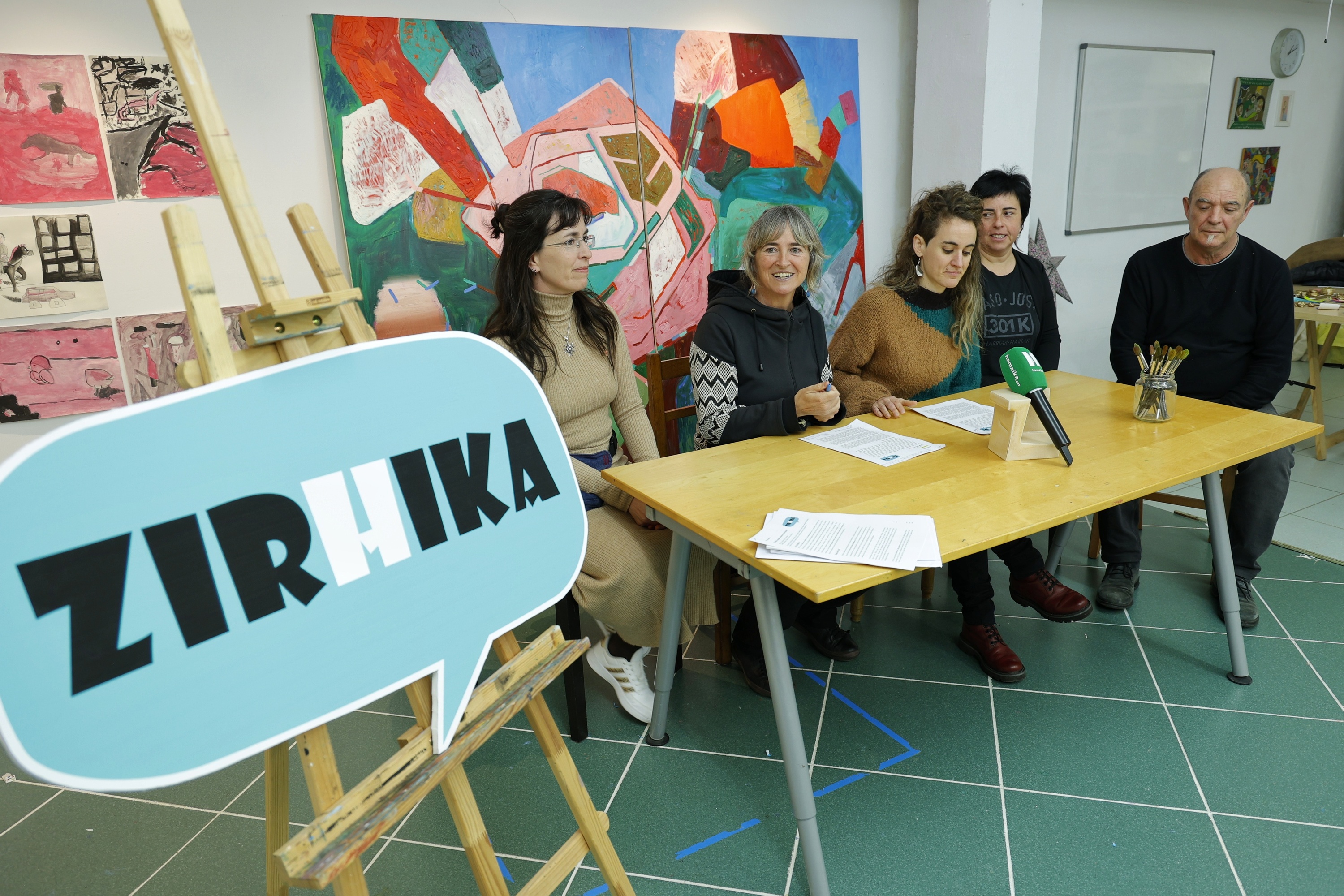 ZirHika mugimenduaren aurkezpena otsailean, Donostian. MAIALEN ANDRES / FOKU