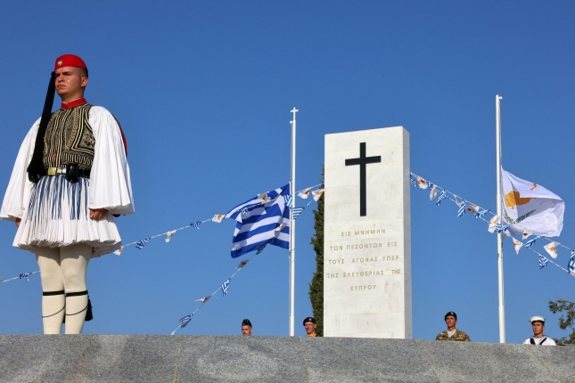 Turkiak Zipren egin zuen inbasioaren 50. urteurren ekitaldia, iaz. KATIA CHRISTODOULOU / EFE