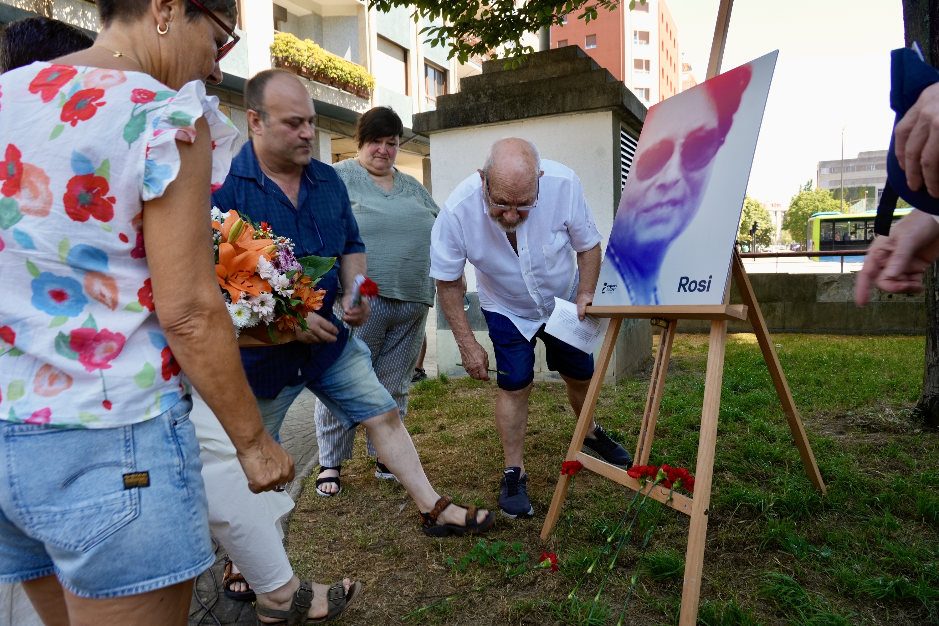 Rosa Zarrari egindako omenaldia, ekainean. ANDONI CANELLADA / FOKU
