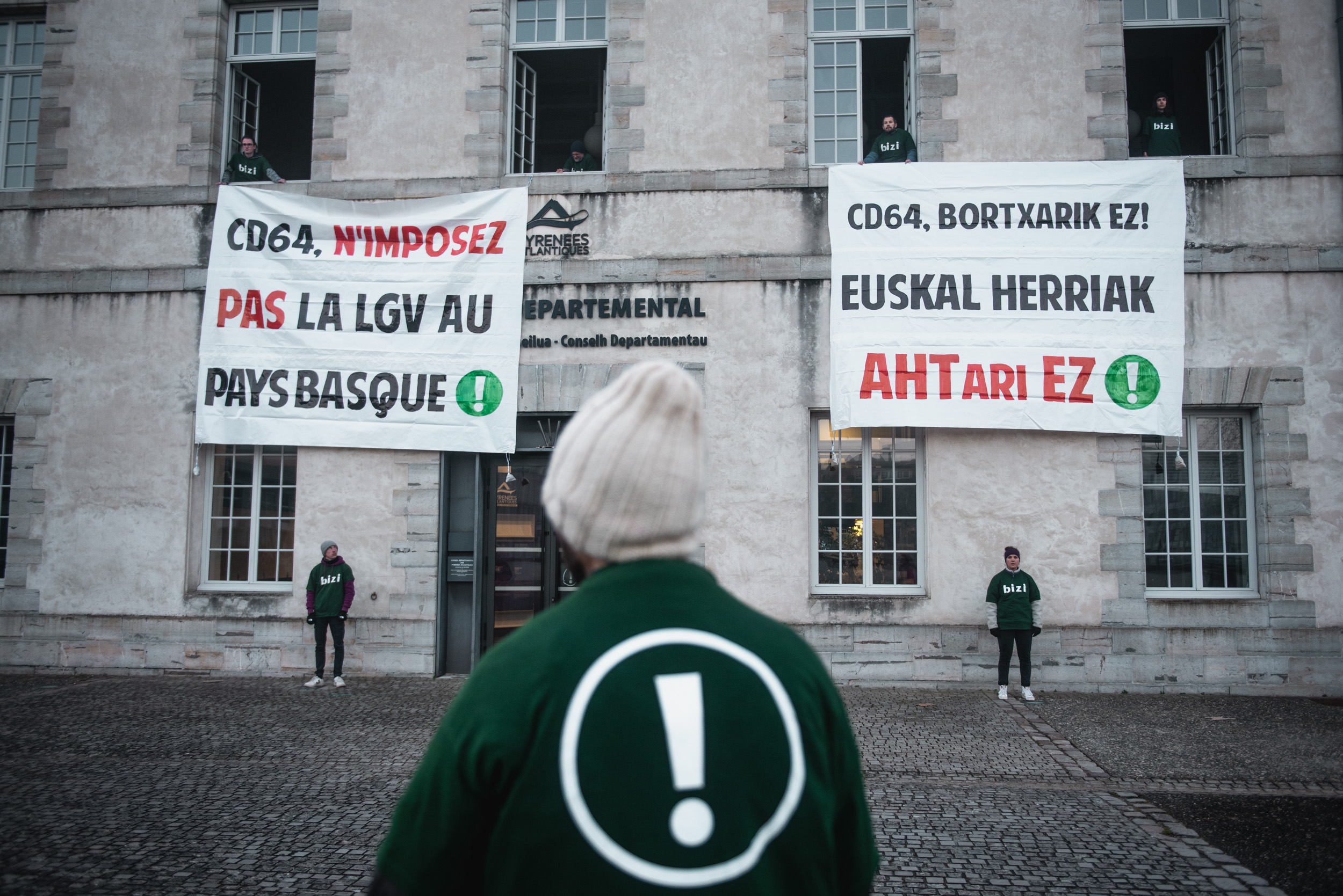 Bizi talde ekologistaren protesta bat, iaz, AHTaren kontra. GUILLAUME FAUVEAU