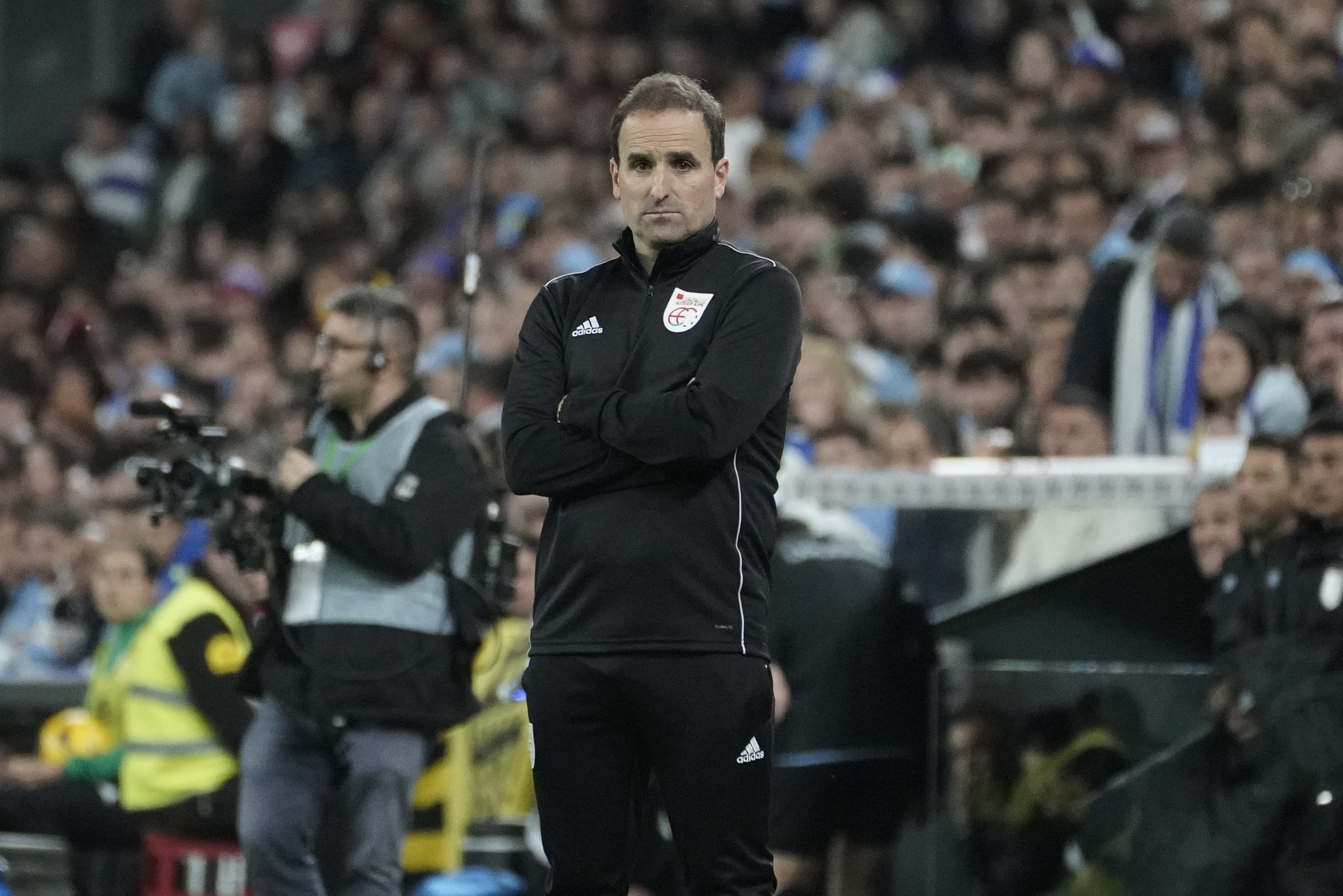 Jagoba Arrasate entrenatzailea euskal selekzioak jokatutako azken partidan. ARITZ LOIOLA / FOKU