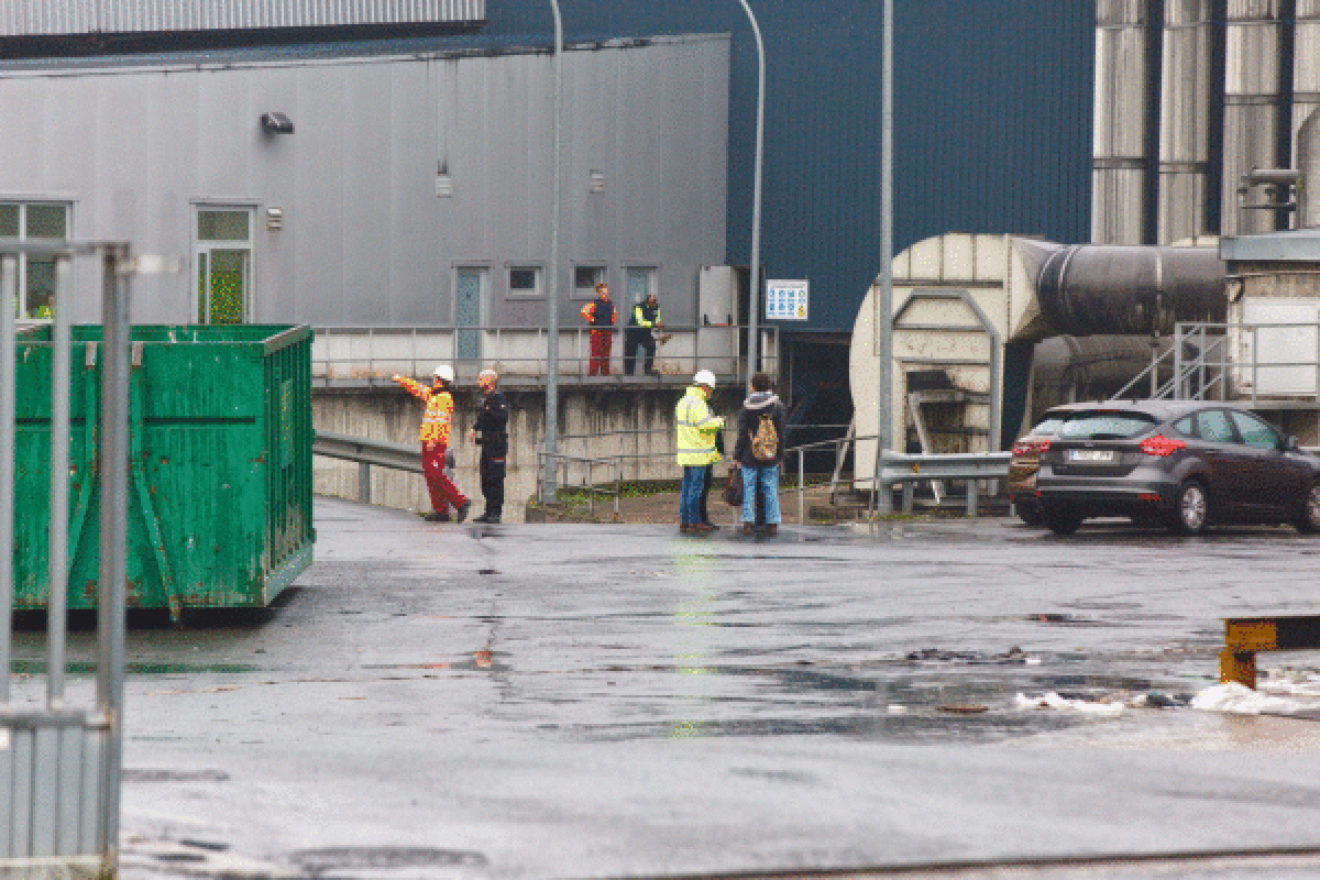 Jundiz industriaguneko biokonpost planta, gaur goizean. DAVID AGUILAR / EFE