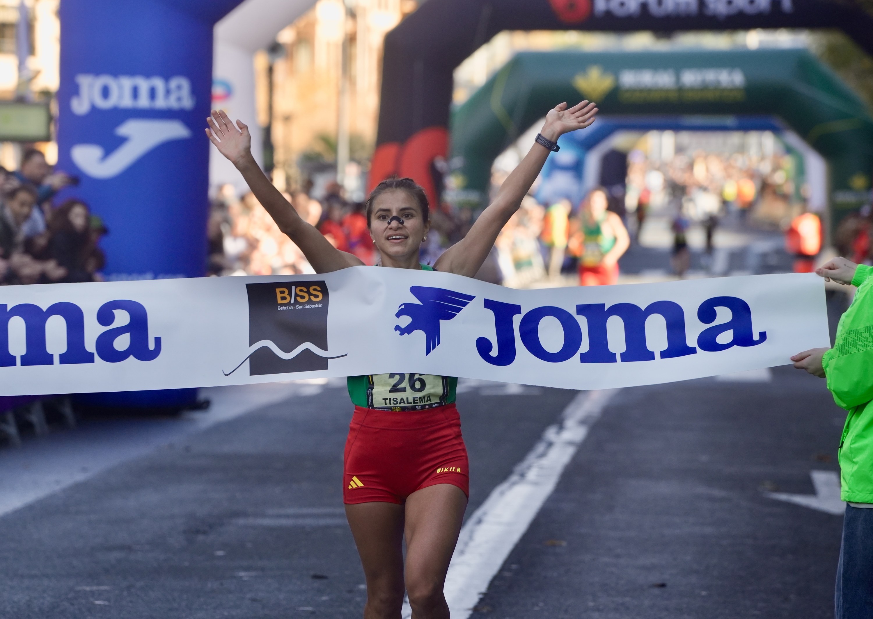 Katherine Ruth Tisalema, Behobia-Donostia lasterketako emakumezko azkarrena. ANDONI CANELLADA / FOKU