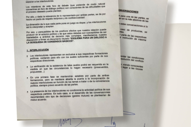 «Prolegómeno para un diálogo político» dokumentuaren originala. GORKA RUBIO / FOKU