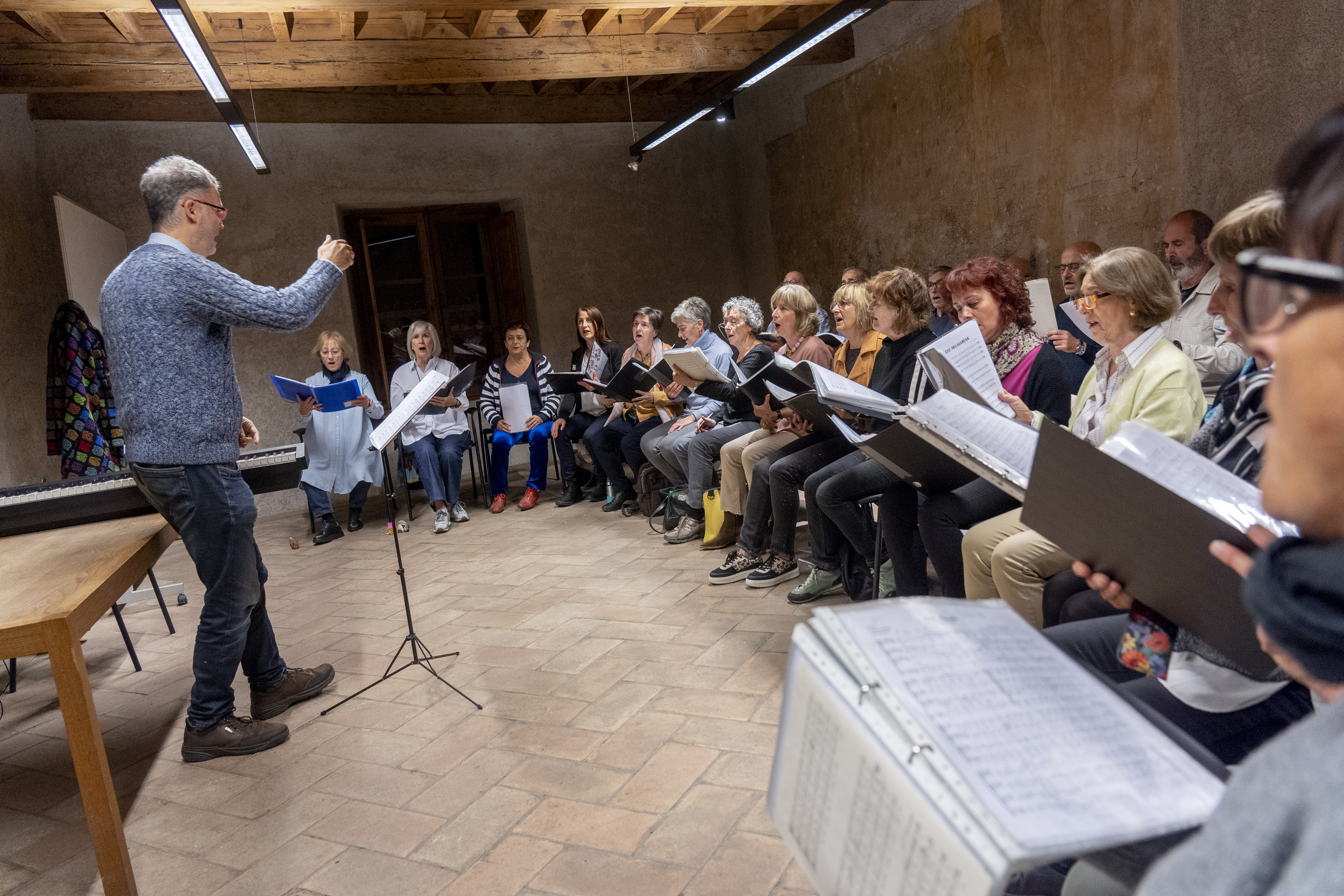 Kortxeen Lantegia, Iruñeko Kondestablearen jauregian egindako entsegu batean. IÑIGO URIZ / FOKU