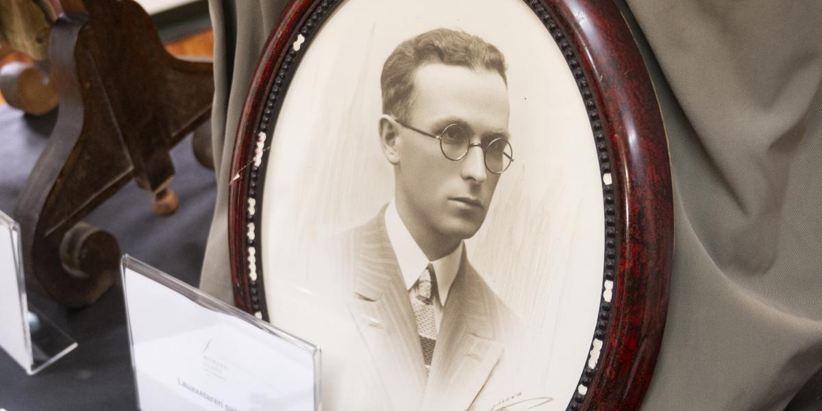 Lauaxetaren argazki bat, Donostiako Aranzadi zientzia museoaren egoitzan. GORKA RUBIO / FOKU