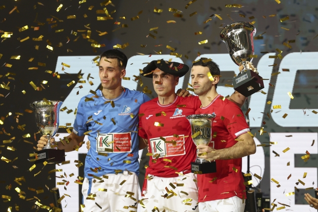 Zabala, Etxeberria eta Altuna, gaur, Bilbon. LUIS TEJIDO / EFE Zabala, Etxeberria eta Altuna, gaur, Bilbon. LUIS TEJIDO / EFE