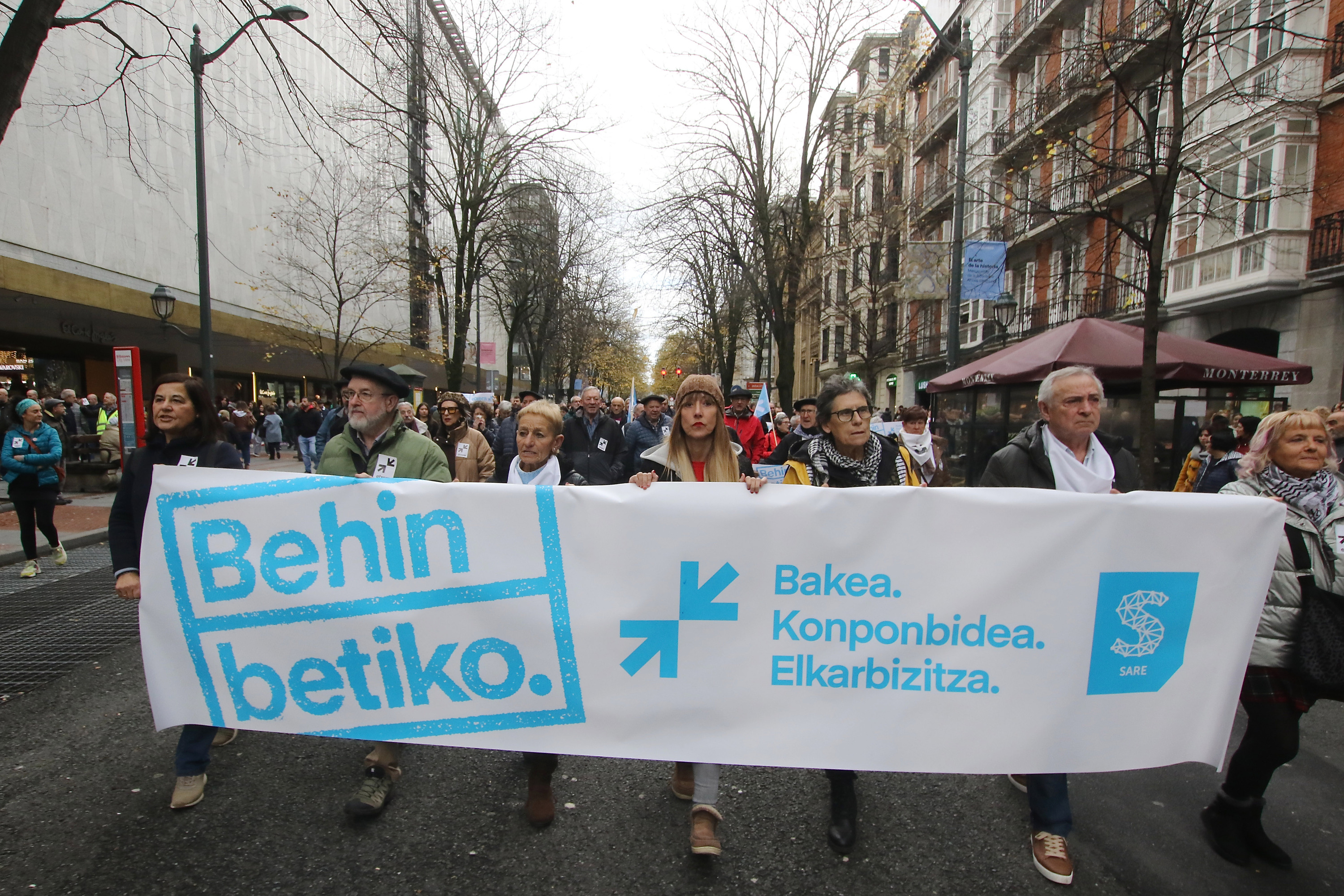 Sarek antolatutako manifestazio bat, artxiboko irudi batean. OSKAR MATXIN EDESA / FOKU
