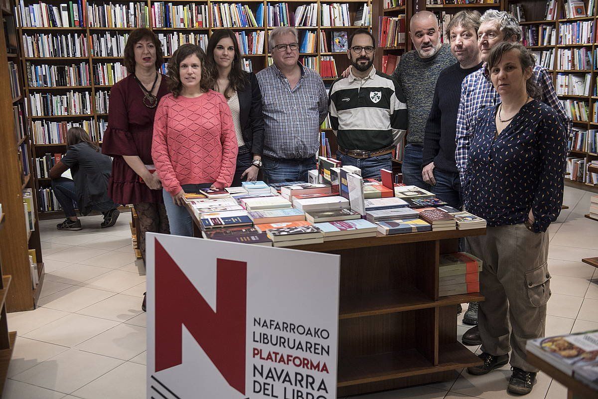 Gaur goizean aurkeztu dute plataforma, Elkar dendan, Iruñean. JAGOBA MANTEROLA / FOKU