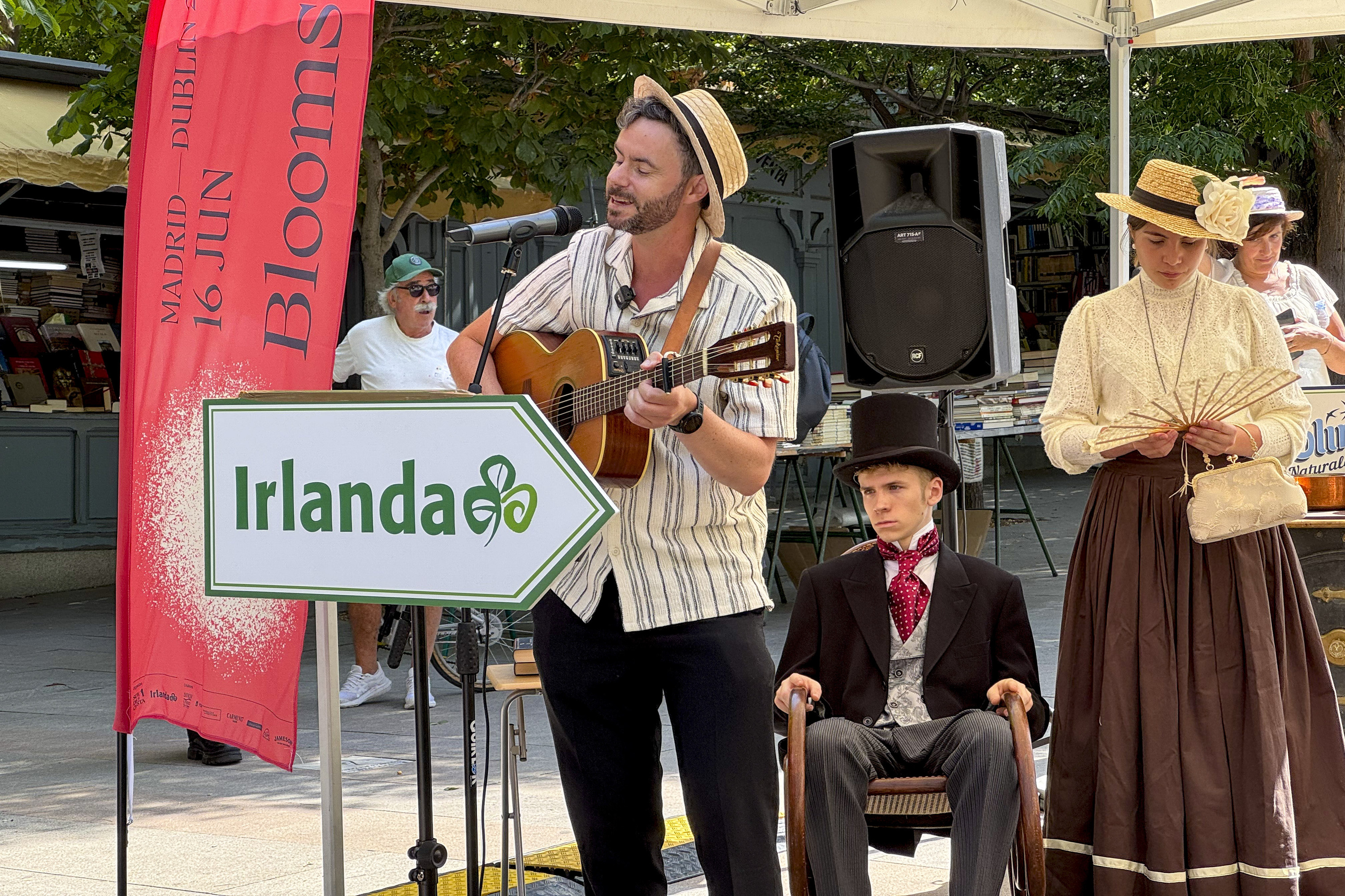 Bloomsday izeneko festa iragartzeko ekitaldi bat, Madrilen. NAHIA PECIÑA / EFE