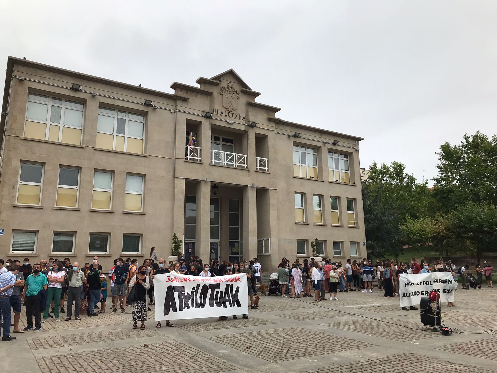 Atxiloketen aurkako protesta bata, 2021ean. ZAPUSTU PLATAFORMA