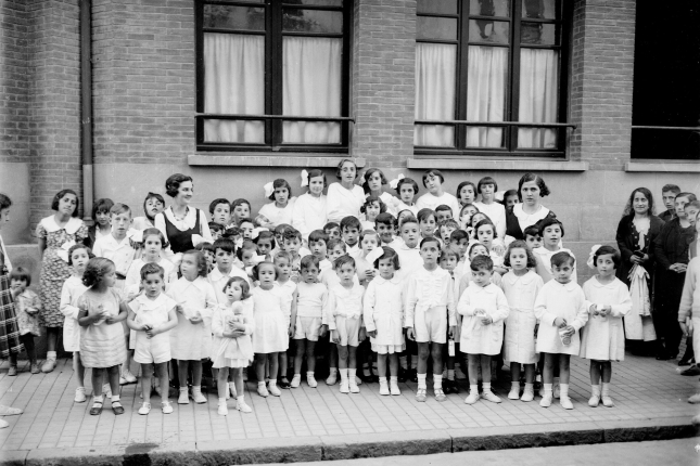 Iruñean 1931. urtean sortutako lehen euskal eskolako ikasleak. ?GALLE / NAFARROAKO ARTXIBO NAGUSIA?