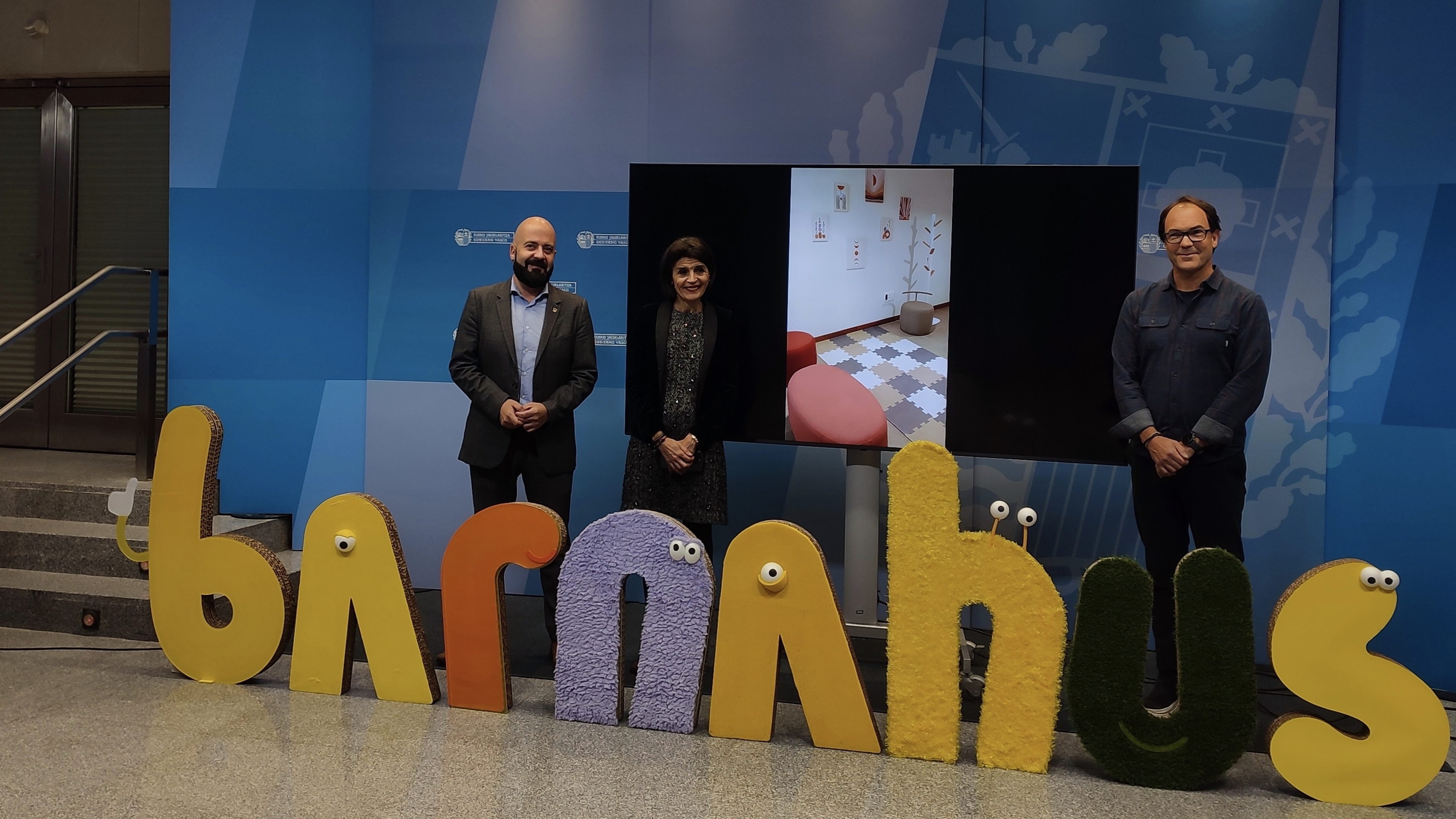 Nerea Melgosa sailburua Gasteizko Barnahus egoitzaren aurkezpenean, gaur goizean. BERRIA