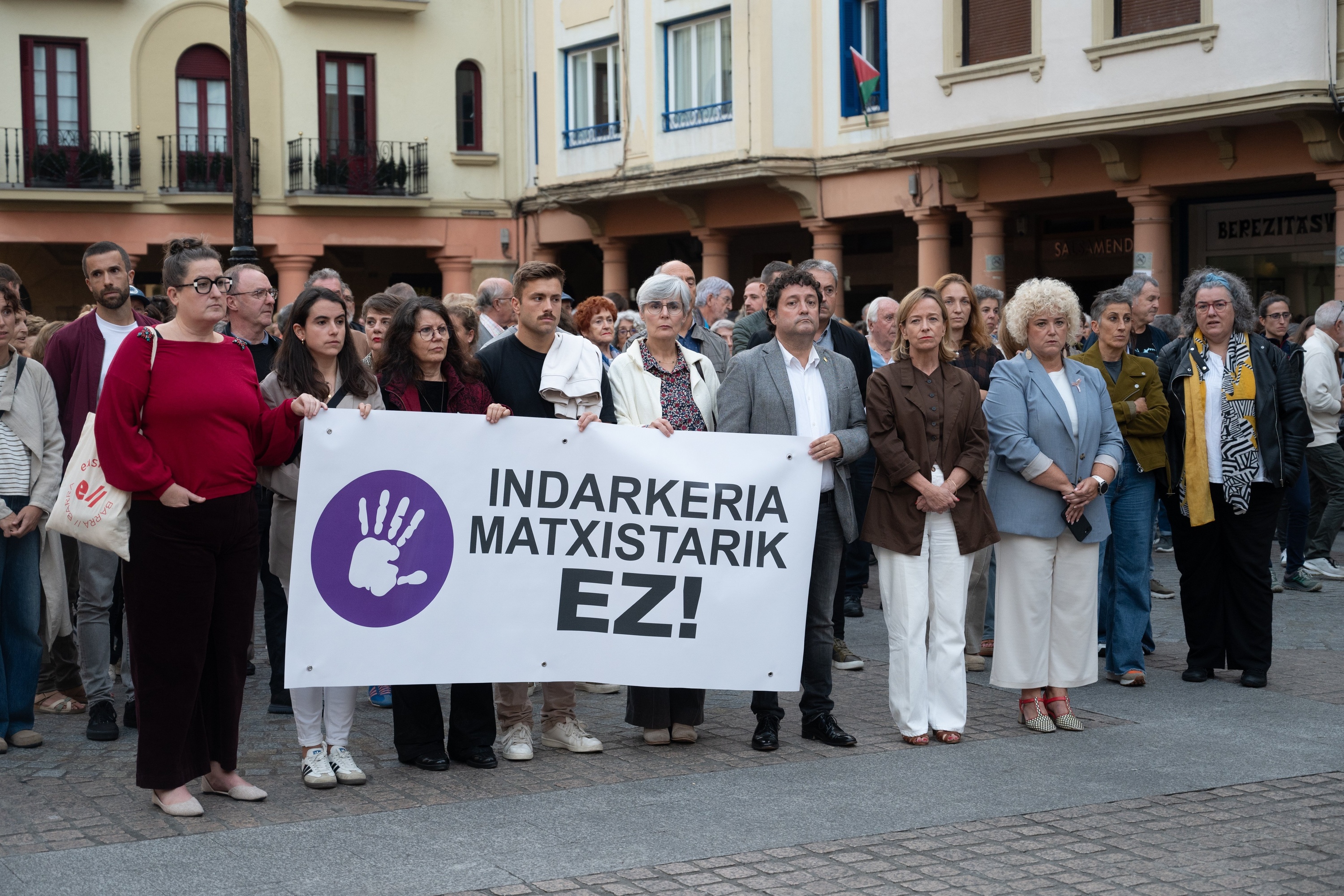 Indarkeria matxistaren aurkako manifestazioa Zarautzen, joan den urrian. GORKA RUBIO / FOKU