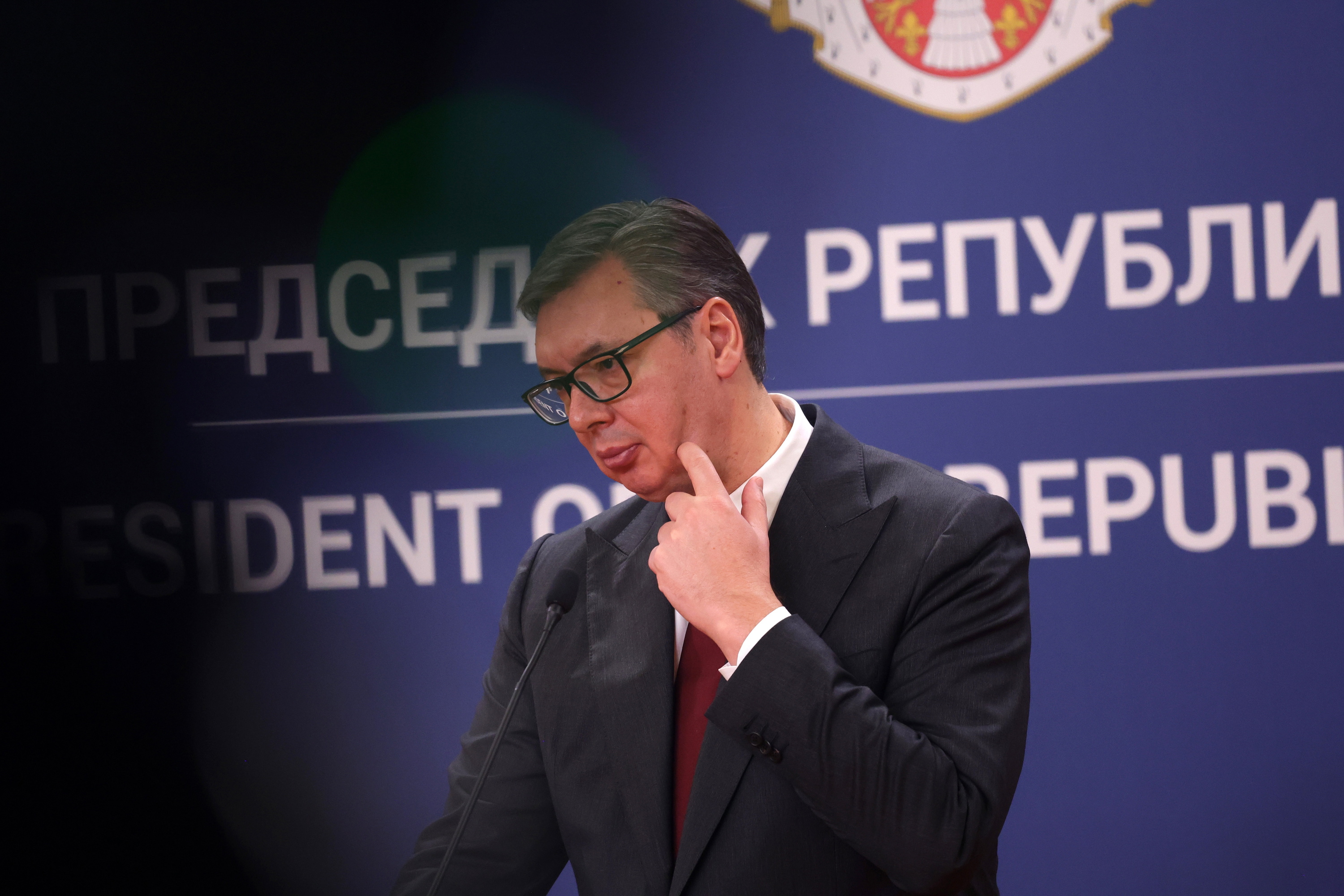 Serbiako presidente Aleksandar Vucic, artxiboko irudi batean. ANDREJ CUKIC/EFE