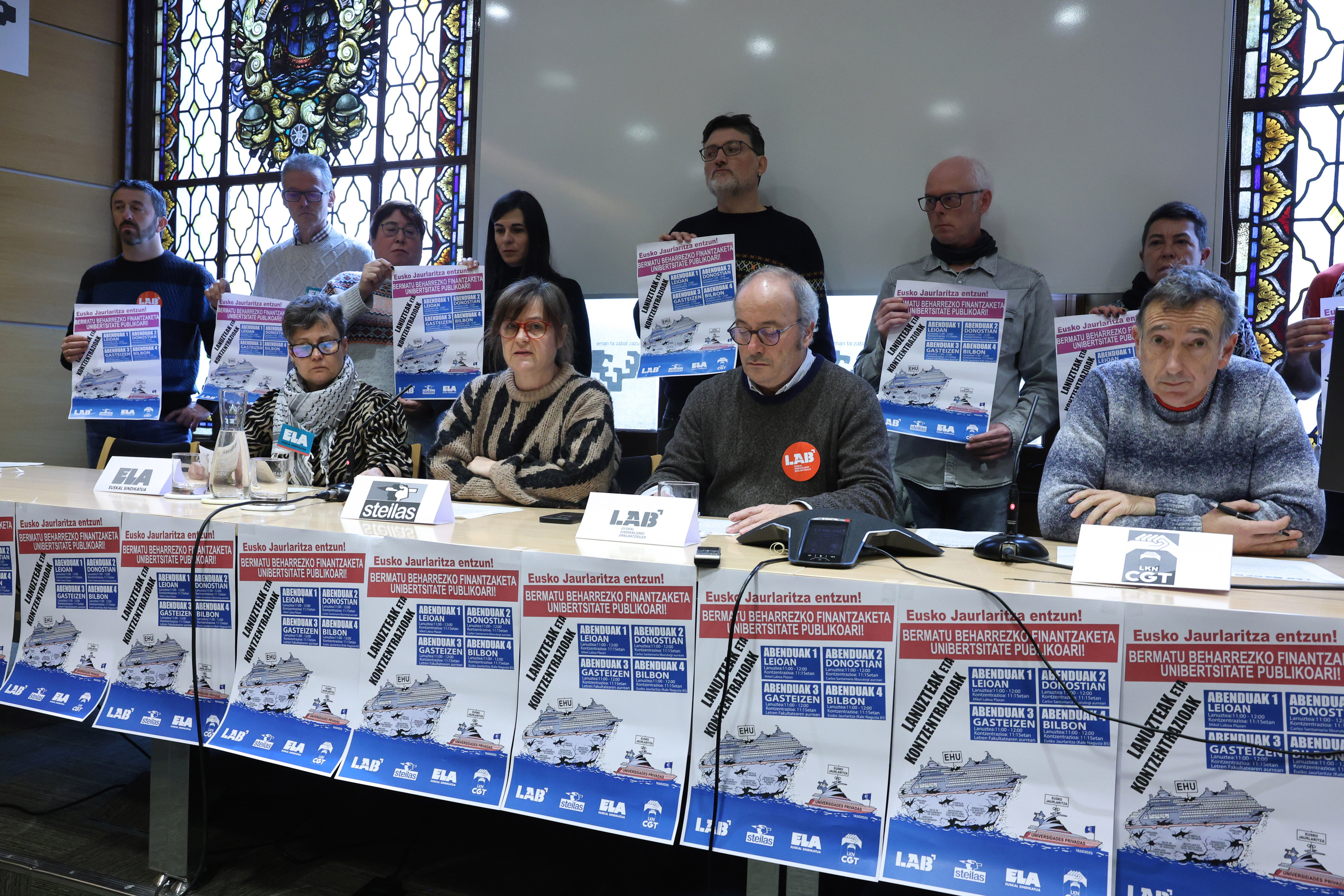 EHUko sindikatuen agerraldia, Bilbon. OSKAR MATXIN EDESA / FOKU