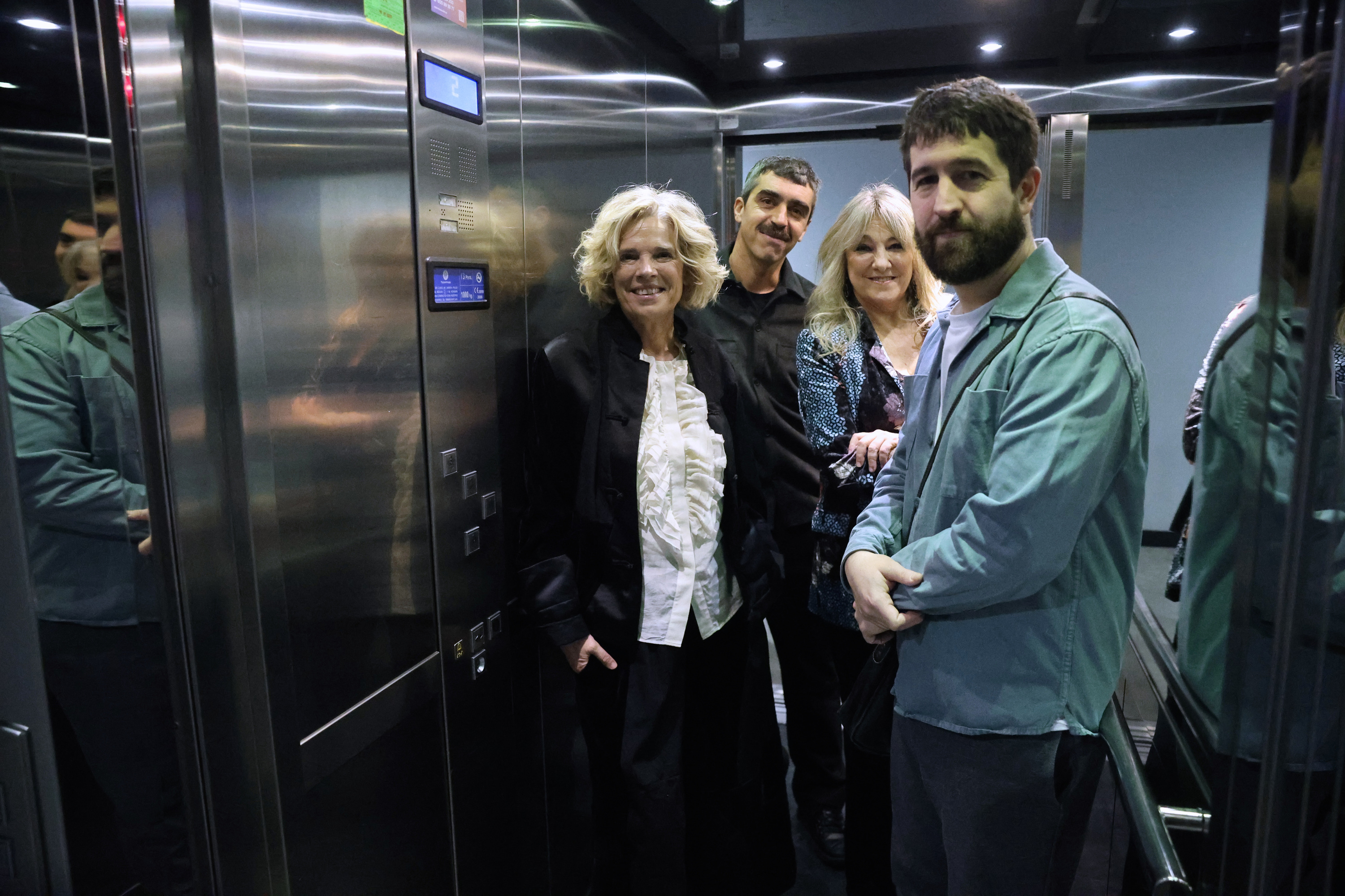 Edurne Ormazabal, Xabin Fernandez, Maite Goñi eta Oier Arantzabal, atzo, Bilbon. OSKAR MATXIN EDESA / FOKU