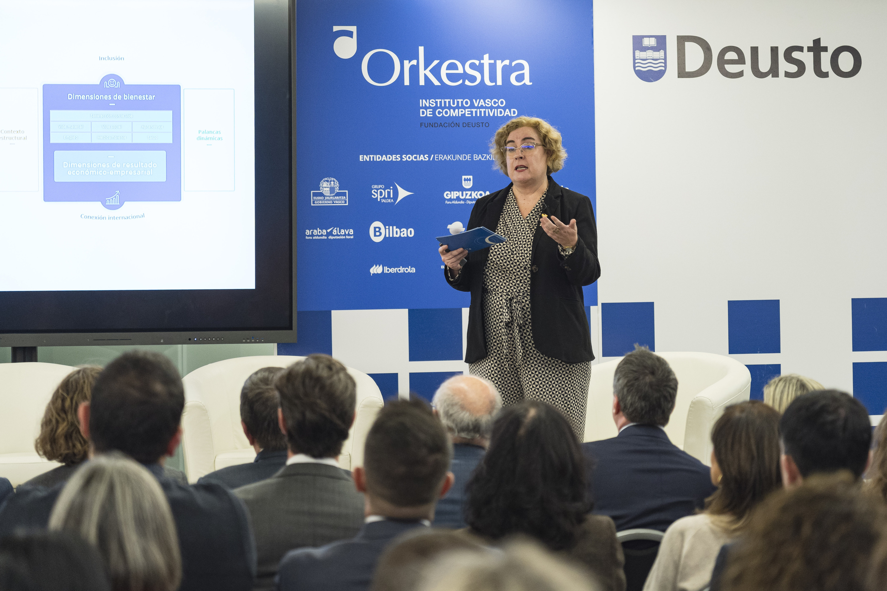 Susana Franco, gaur txostena aurkezteko ekitaldian. ARITZ LOIOLA  / FOKU