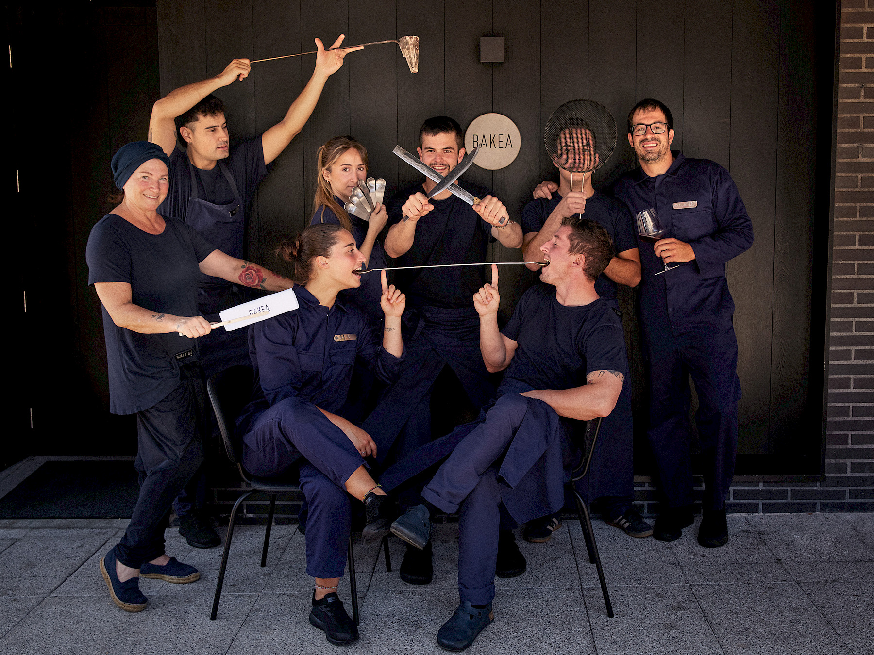 Mungiako Bakea jatetxeko lantaldea. BAKEA