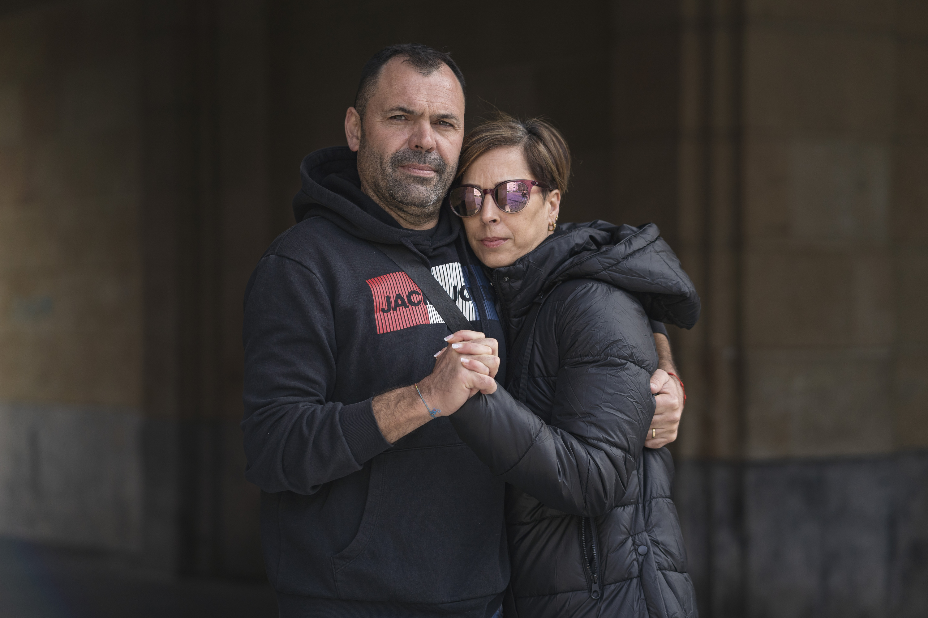 Asier Garcia eta Naiara Iglesias, gaur, Erandion. ARITZ LOIOLA / FOKU