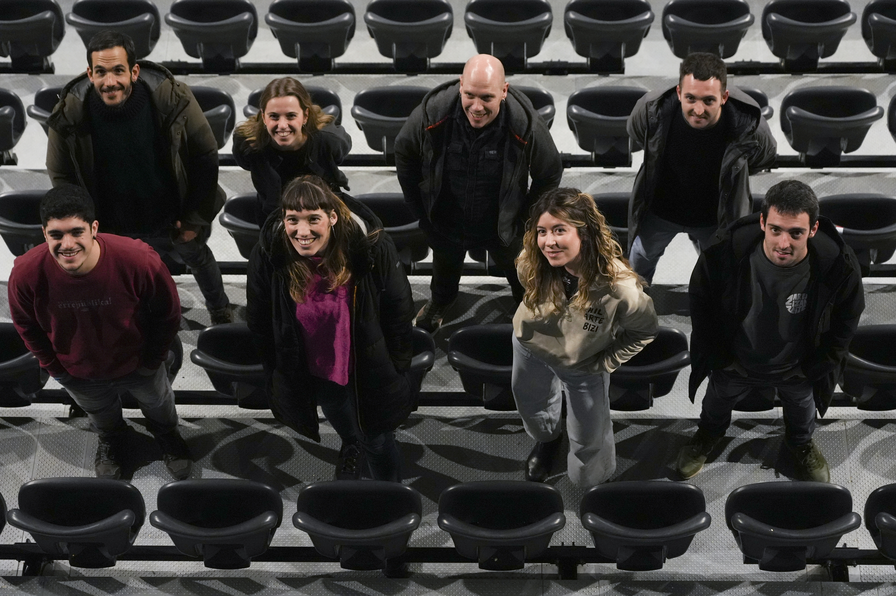 Nafarroako Bertsolari Txapelketako finalistak, Iruñean, azaroaren 21ean. JAGOBA MANTEROLA / FOKU