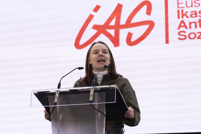 June Egino bozeramailea hizketan. IÑIGO URIZ / FOKU