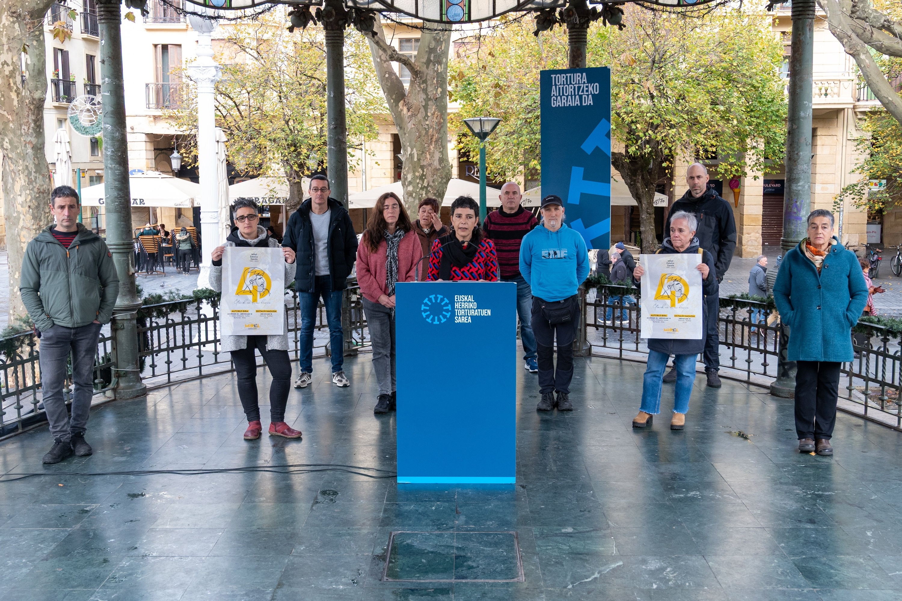 Euskal Herriko Torturatuen Sarearen agerraldia, Donostian. GORKA RUBIO / FOKU