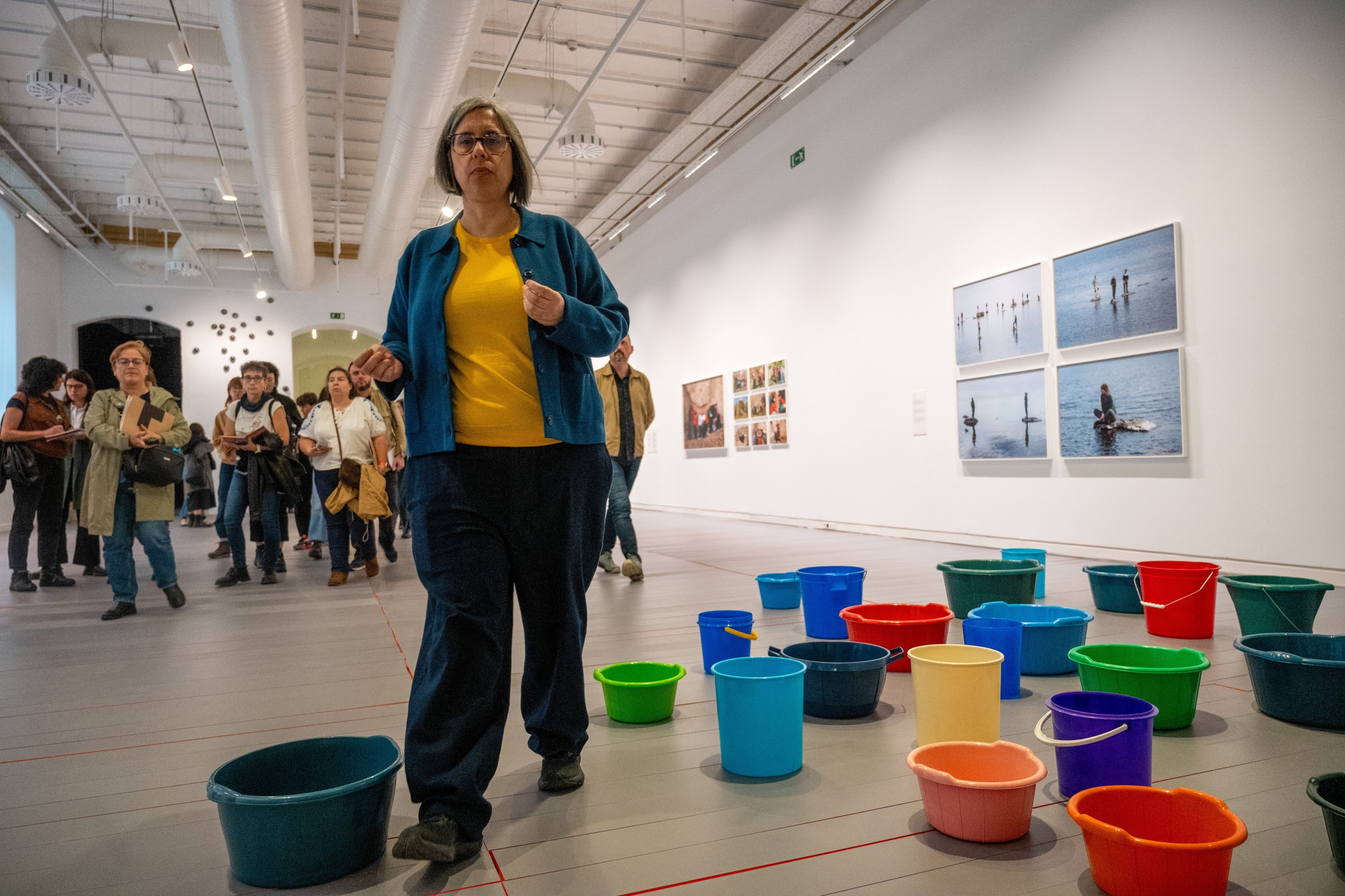 Maider Lopez artista, Tabakaleran zabalik duen erakusketan. GORKA RUBIO / FOKU