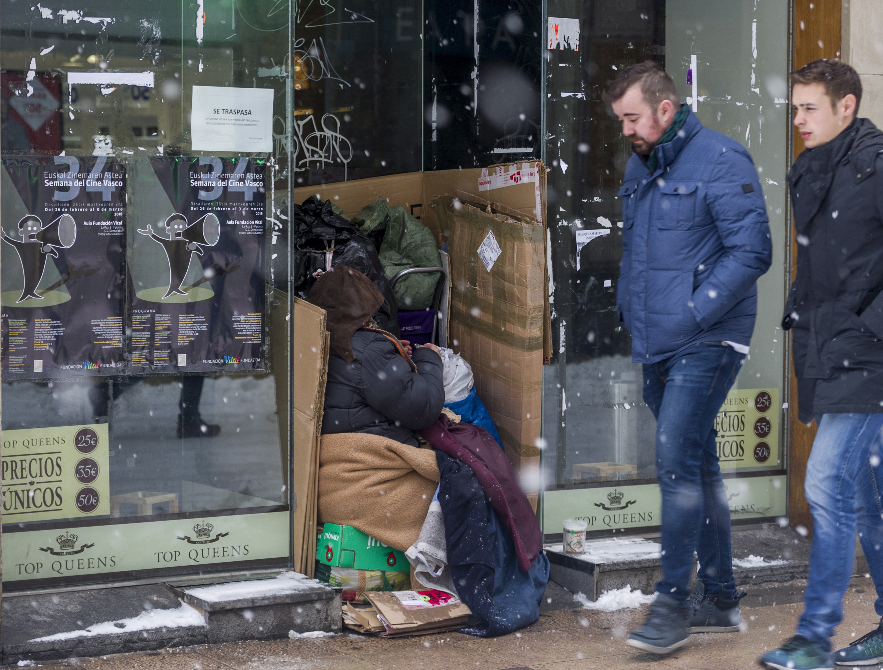  Etxegabe bat, Gasteizen, artxiboko irudi batean. JUANAN RUIZ / FOKU 