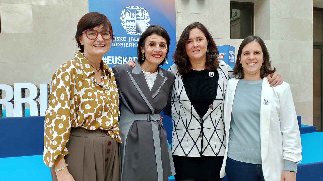 Nerea Melgosa Ongizate, Gazteria eta Erronka Demografikorako sailburua, gaur goizeko agerraldian. BERRIA