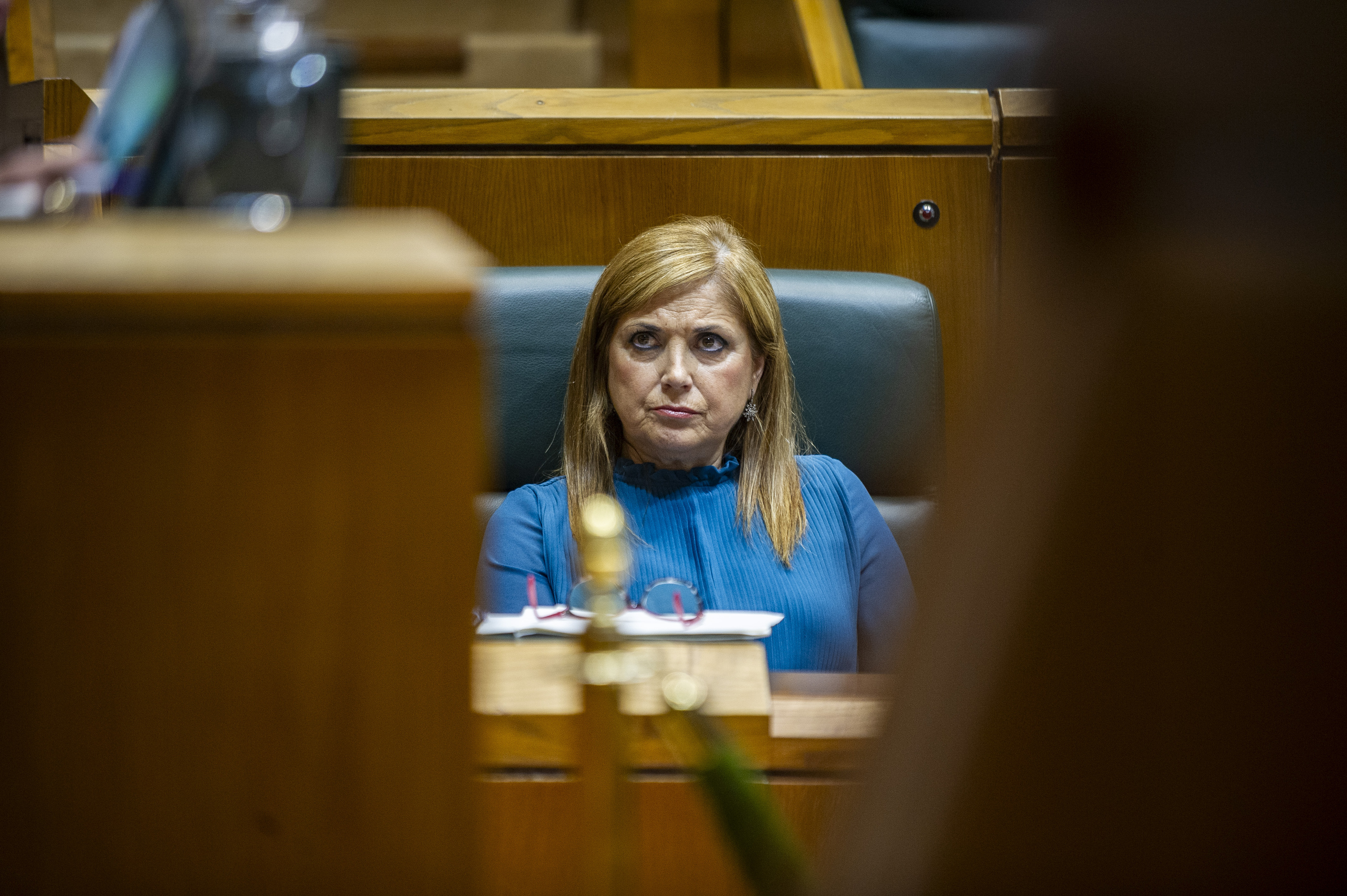 Maria Jesus San Jose sailburua Eusko Legebiltzarrean, artxiboko irudi batean. JAIZKI FONTANEDA / FOKU