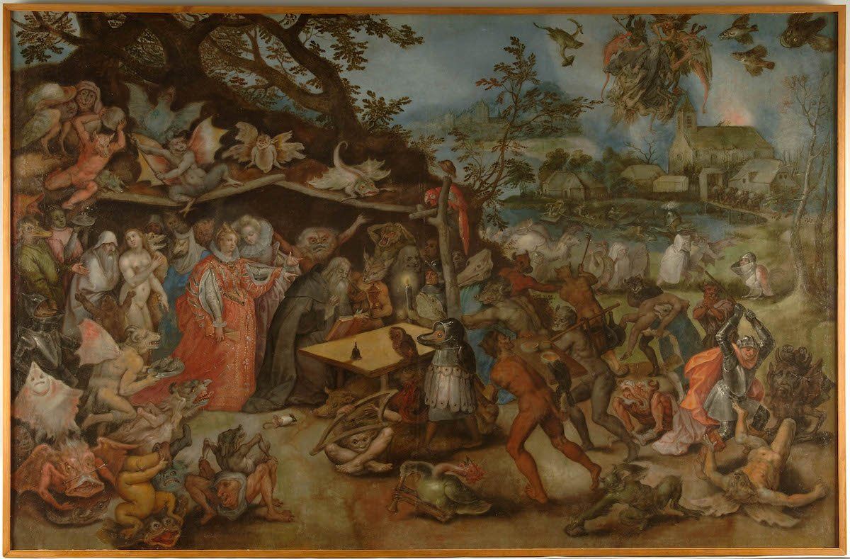 Bruegelek 1601 eta 1625. urteen artean egin zuen margolana: San Antonioren tentazioak du izena, eta olio pinturaz egina dago. JAN BRUEGEL DE VELOURS