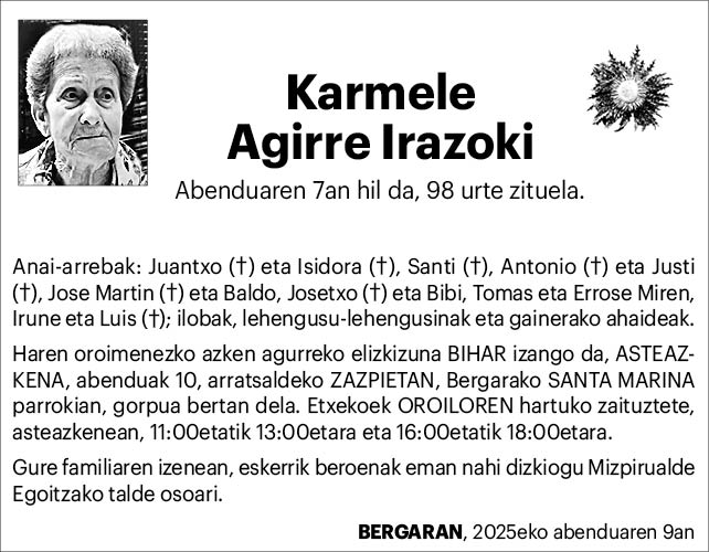 Karmele Agirre Irazoki 2x2 3
