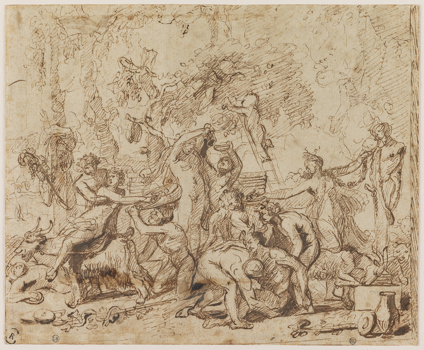 Nicolas Poussin margolariaren marrazkia, Baionako Bonnat Helleu museoan. BONNAT HELLEU Nicolas Poussin margolariaren marrazkia, Baionako Bonnat Helleu museoan. BONNAT HELLEU