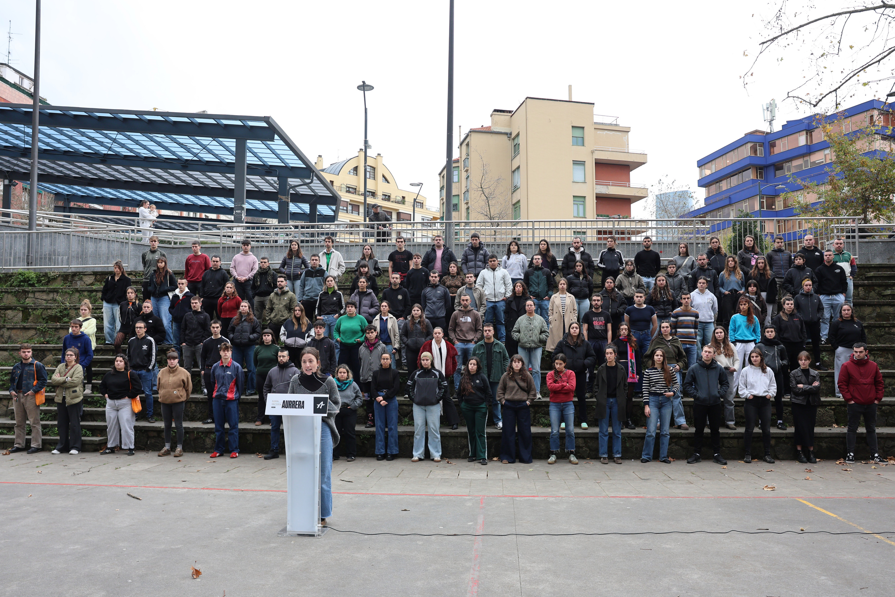 Agerraldi jendetsua egin du gaur Ernaik Bilbon. OSKAR MATXIN EDESA / FOKU