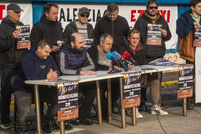 Balenciagako langileen agerraldia ontziolan, 2024ko azaroaren 26an. GORKA RUBIO / FOKU
