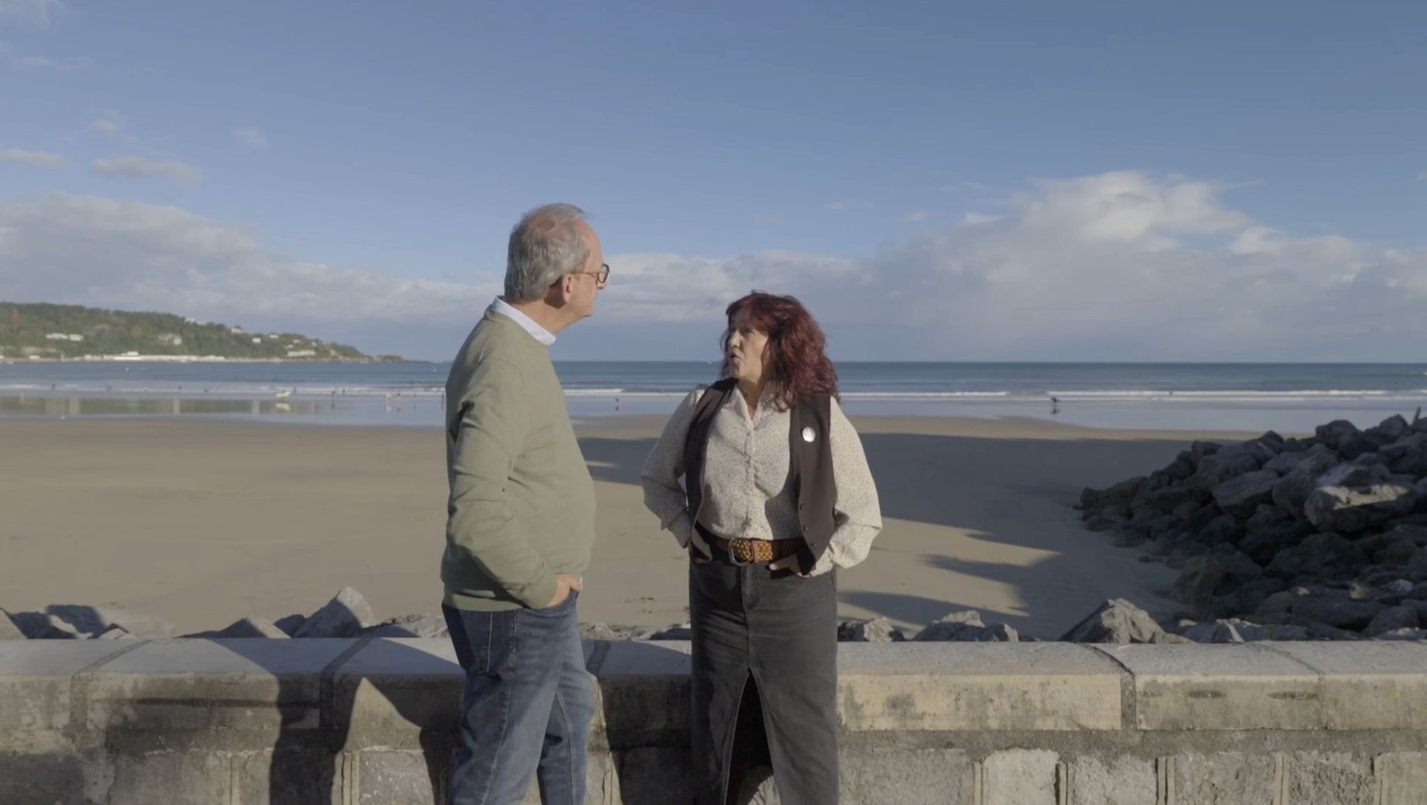 Kike Amonarriz eta Idurre Eskisabel, 'Tribuaren berbak' saioan. ORIO PRODUKZIOAK