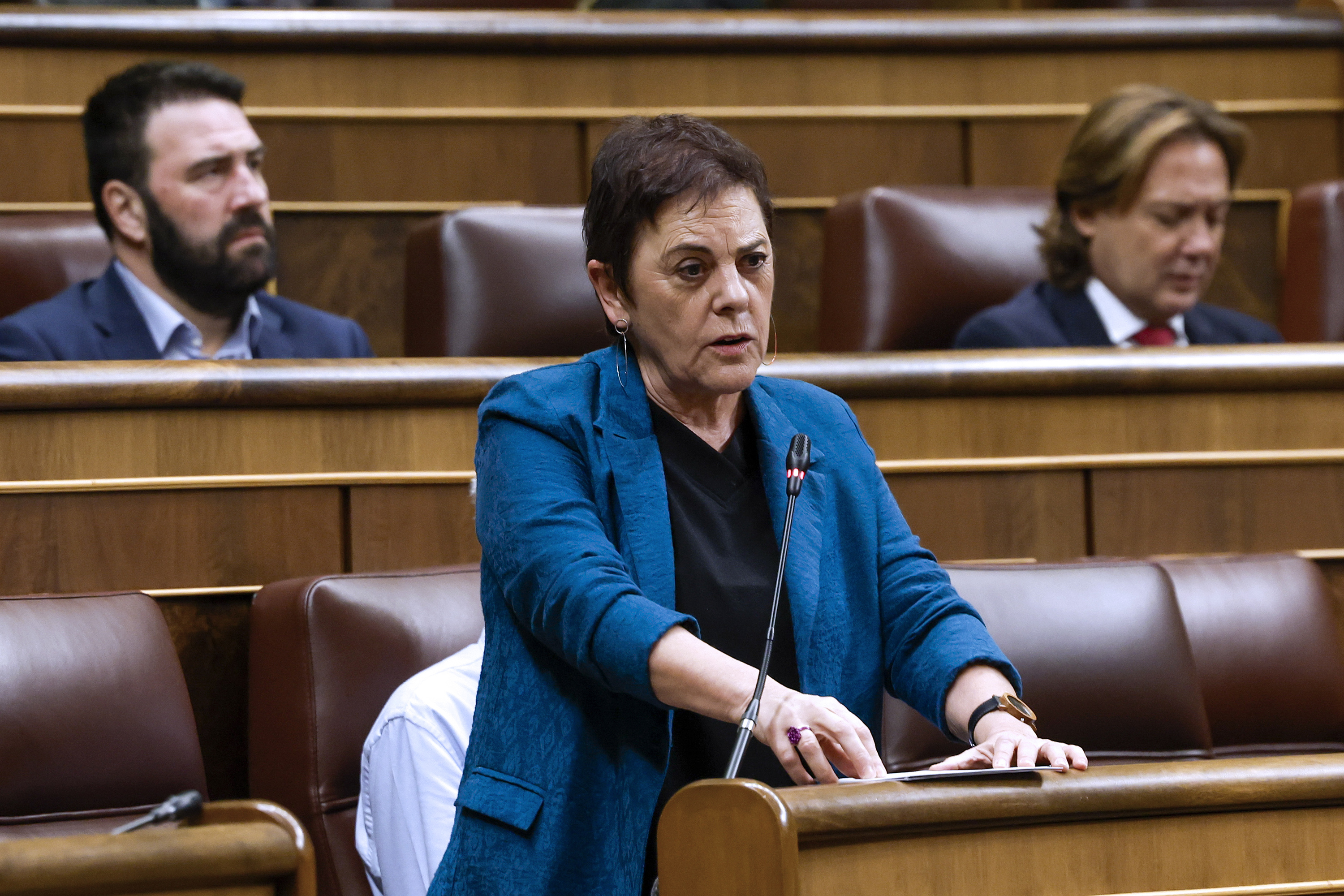 Mertxe Aizpurua EH Bilduren eleduna Kongresuan. J.J. GUILLEN / EFE