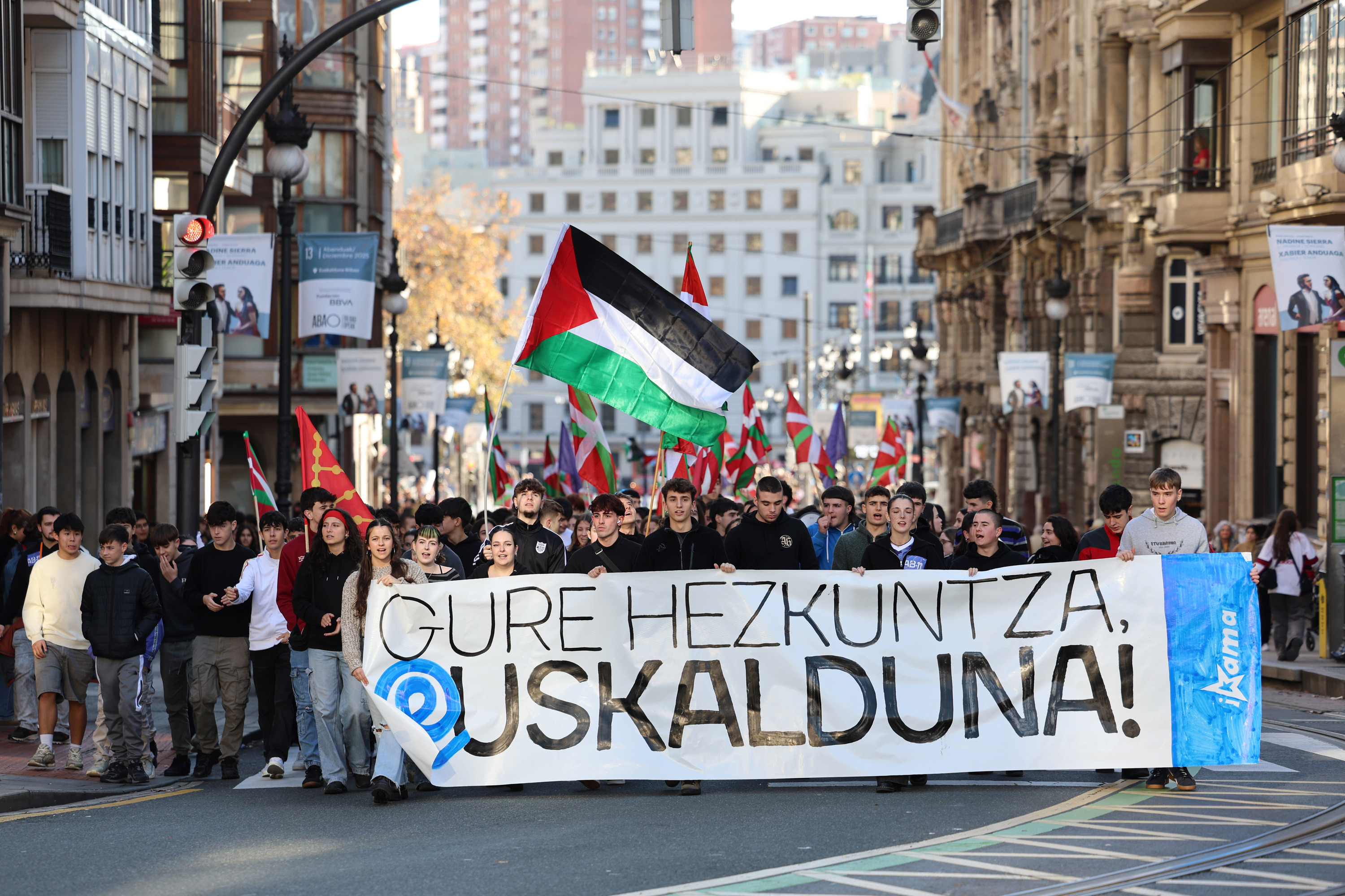 Ikamak gaur Bilbon egindako manifestazioa. OSKAR MATXIN EDESA / FOKU