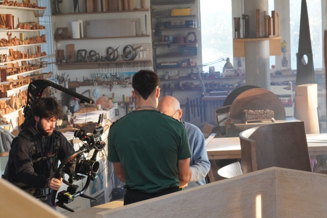 Grabaketa Andaren tailerrean. BERRIA Grabaketa Andaren tailerrean. BERRIA