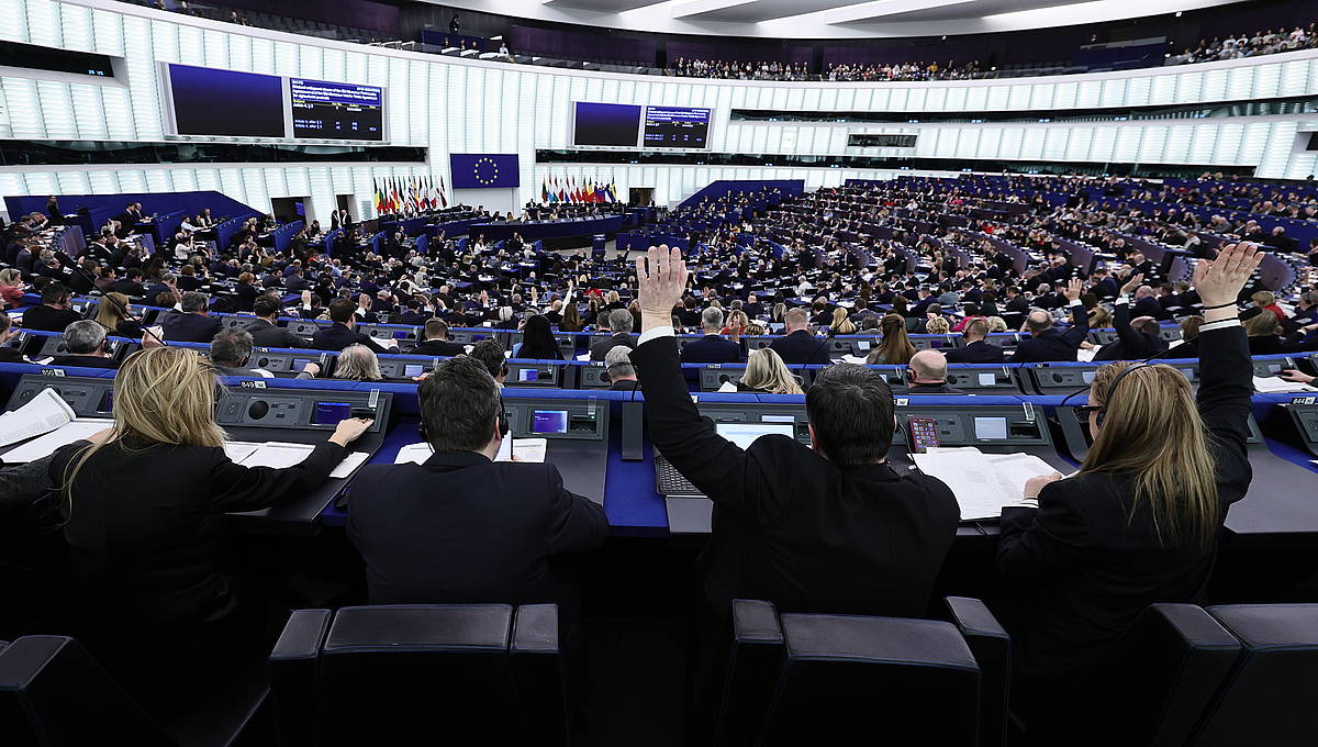 Gaurko bozketa Europako Parlamentuan. RONALD WITTEK / EFE