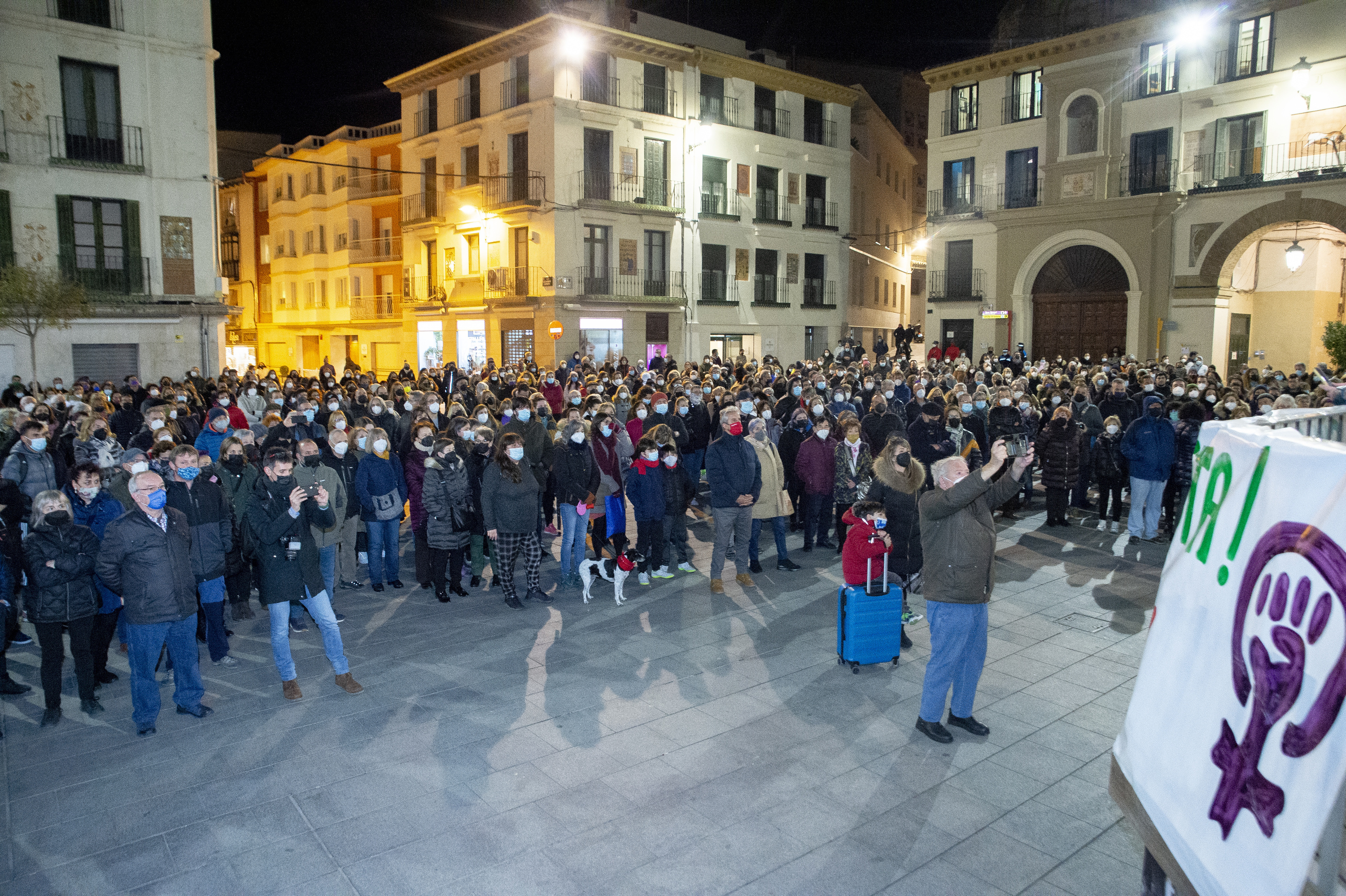Indarkeria matxistaren kontrako elkarretaratze bat, Tuteran. IÑIGO URIZ / FOKU