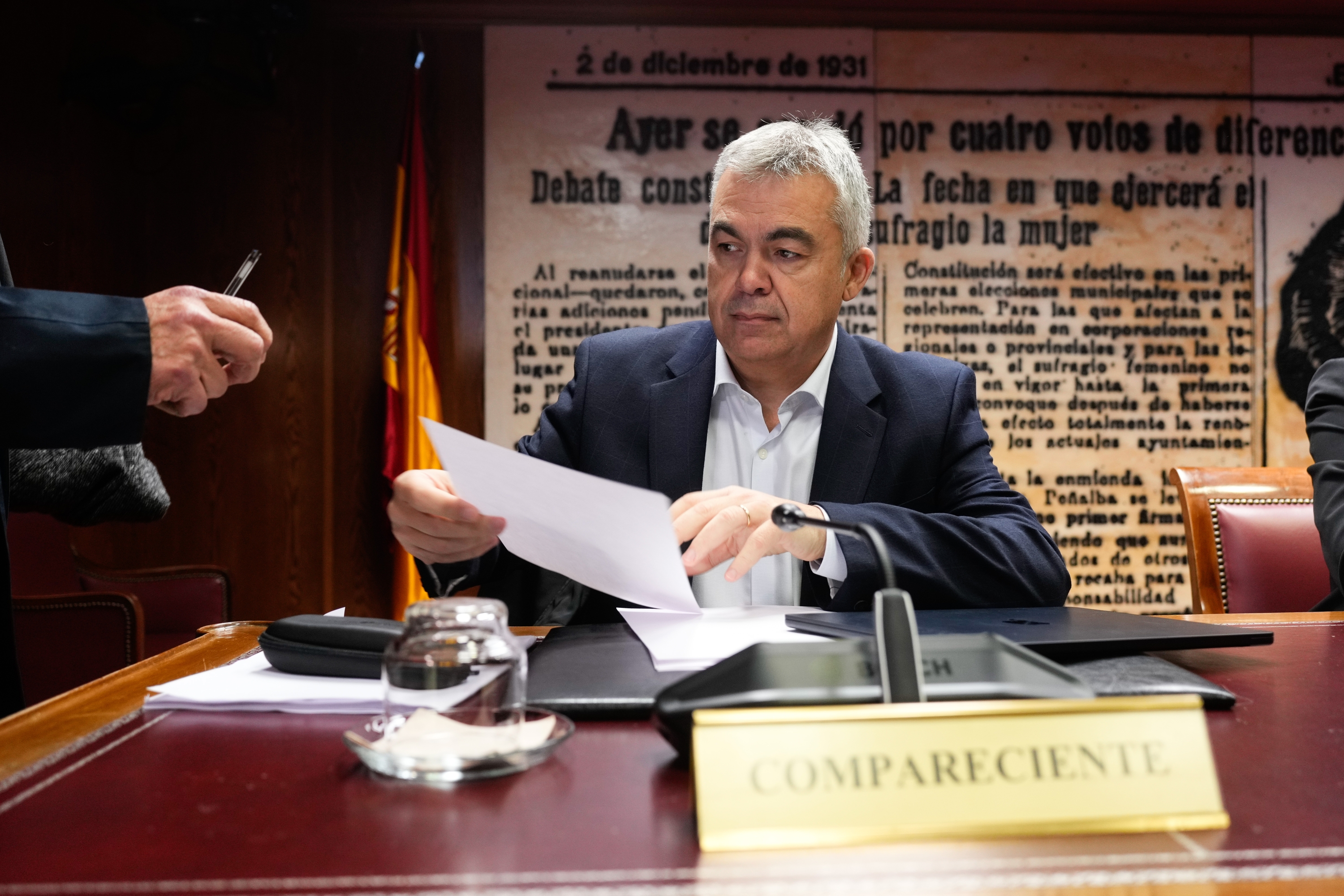 Santos Cerdan PSOEko antolakuntza idazkaria gaur, Espainiako Senatuan. BORJA SANCHEZ TRILLO / EFE