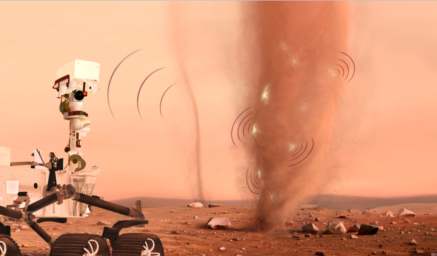 Marteko hauts zurrunbiloen irudikapena. CNRS / NICOLAS SARTERA