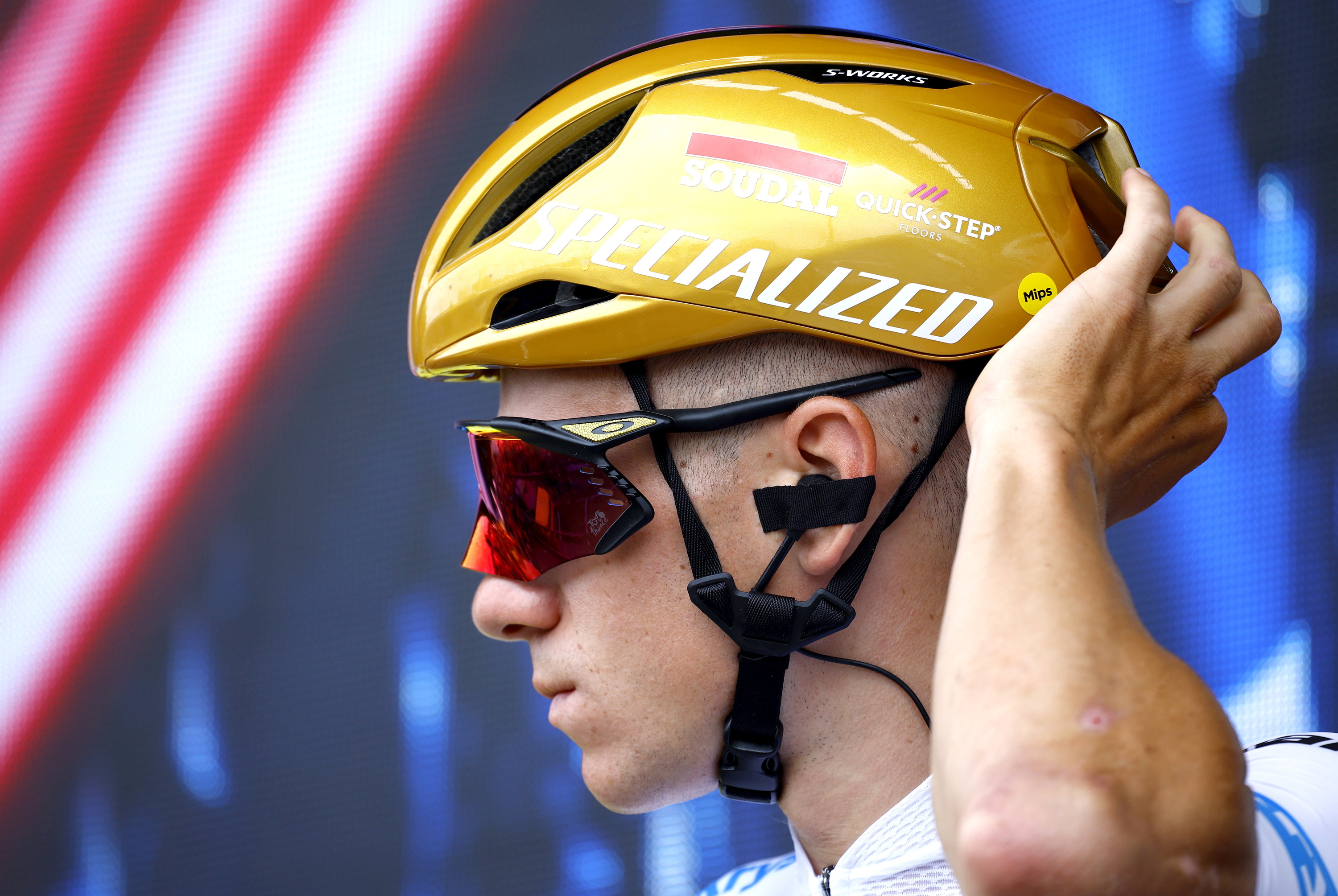 Remco Evenepoel Red Bullen arituko da hurrengo denboraldian. MARTIN DIVISEK / EFE