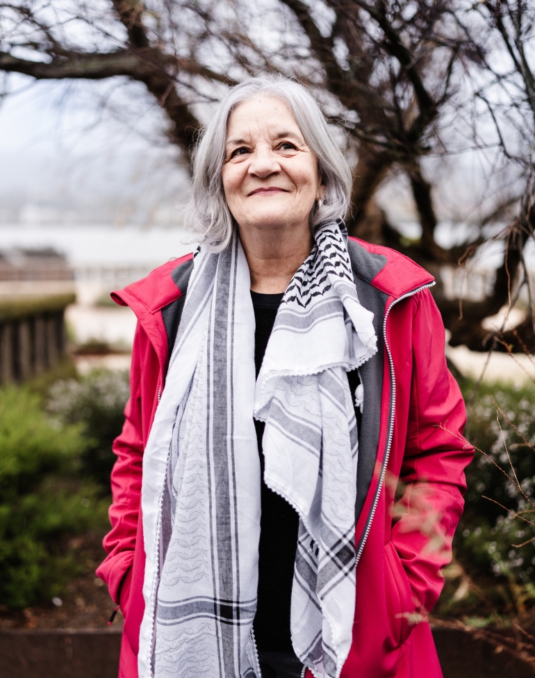 (ID_15619553) (Nahia Garat) Mari Karmen Albizu, Bertsularien Lagunak elkarteko langile ohia, Hendaia, 2025/12/19. Mari Carmen Albiz...