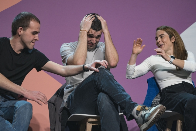 Aitor Etxebarriazarraga erdian, buruz burukorako sailkapena jakin berritan. ARITZ LOIOLA /FOKU