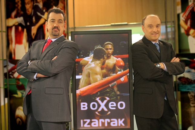 Maritxalar eta Goikoetxea 'Boxeo Izarrak' aurkezten, 2007. urtean. EITB